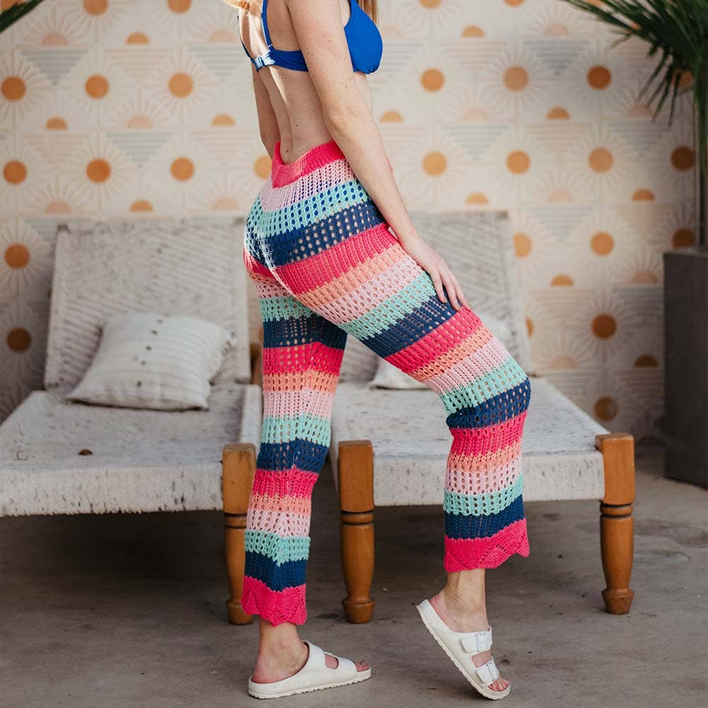 Retro Vibes Crochet Coverup Pants