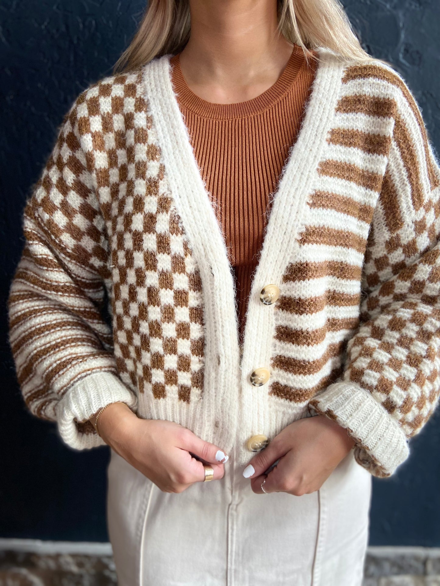 The Cinnamon Swirl Cropped Cardigan