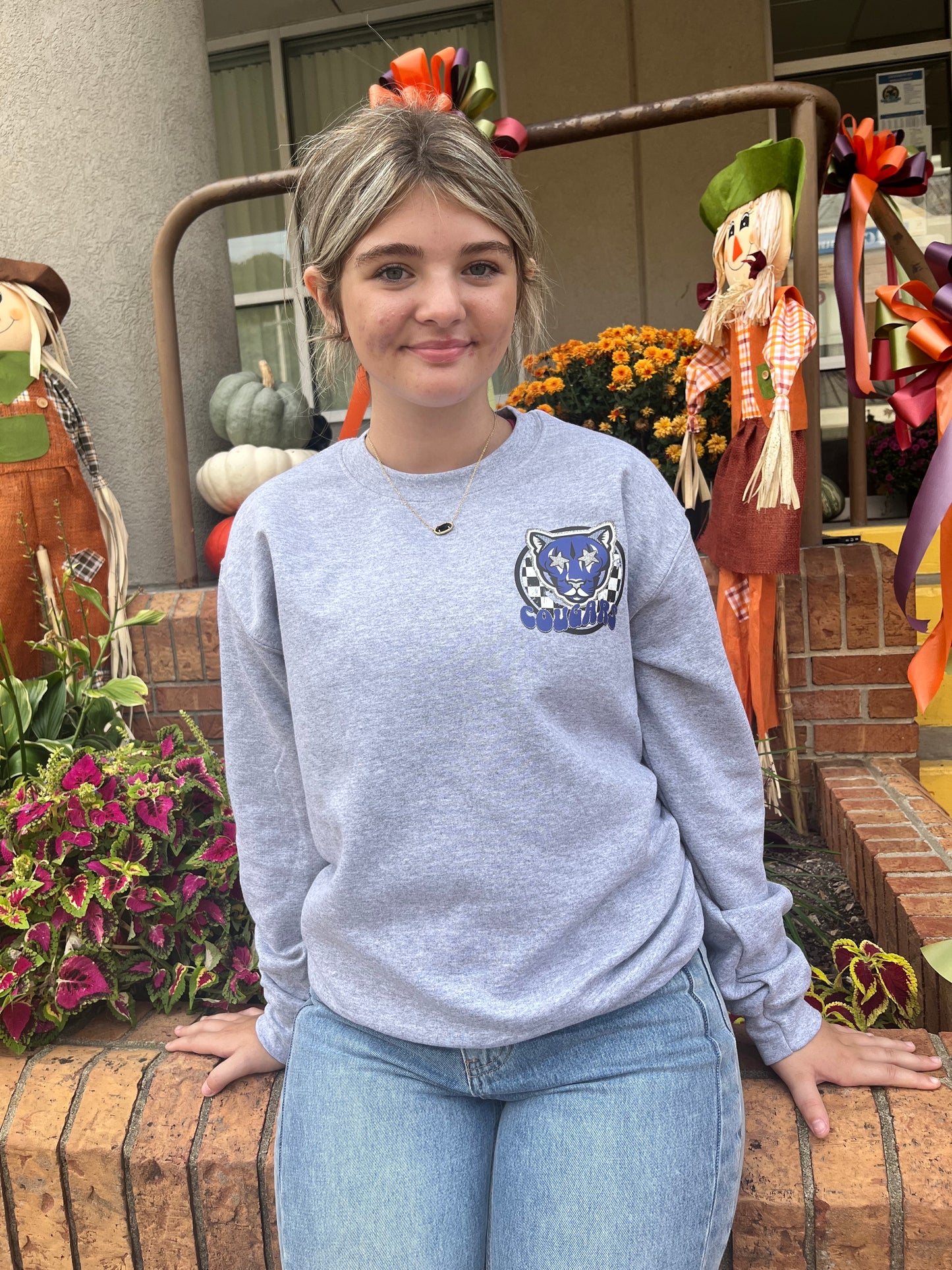 Preppy Cougars Mascot Sweatshirt
