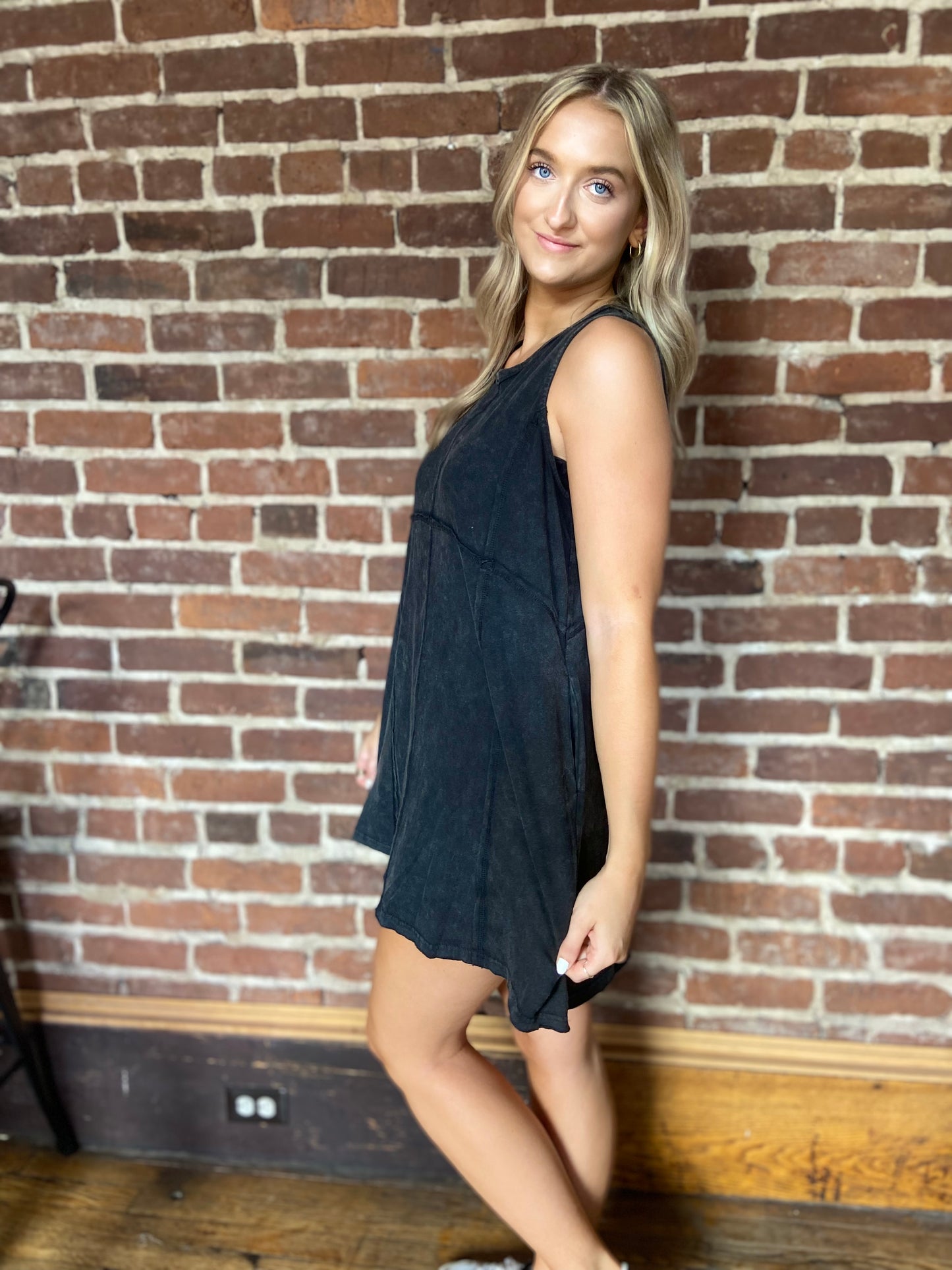 The Spin Me Around Acid Wash Dress