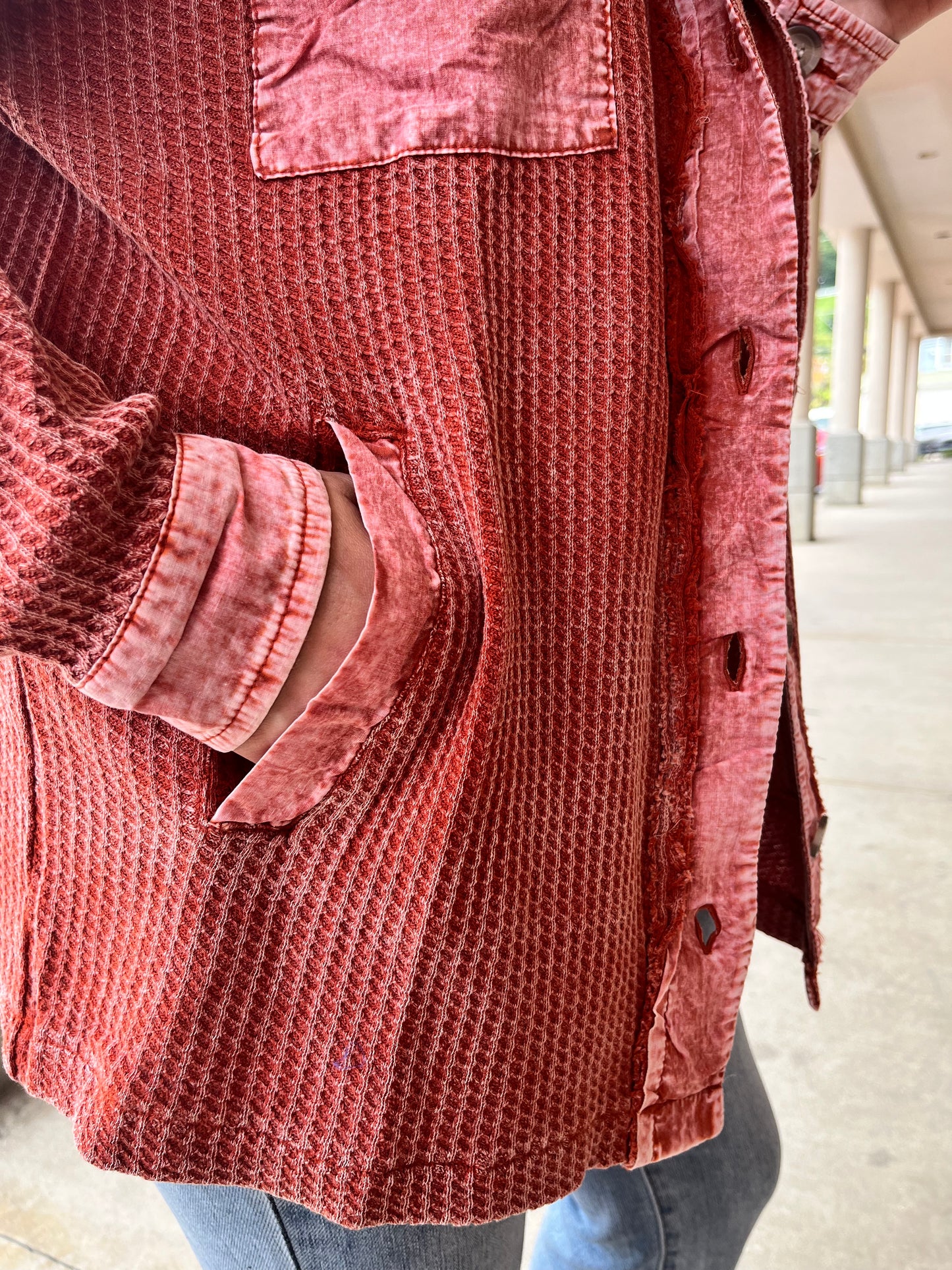 The Washed & Worn Thermal Shacket