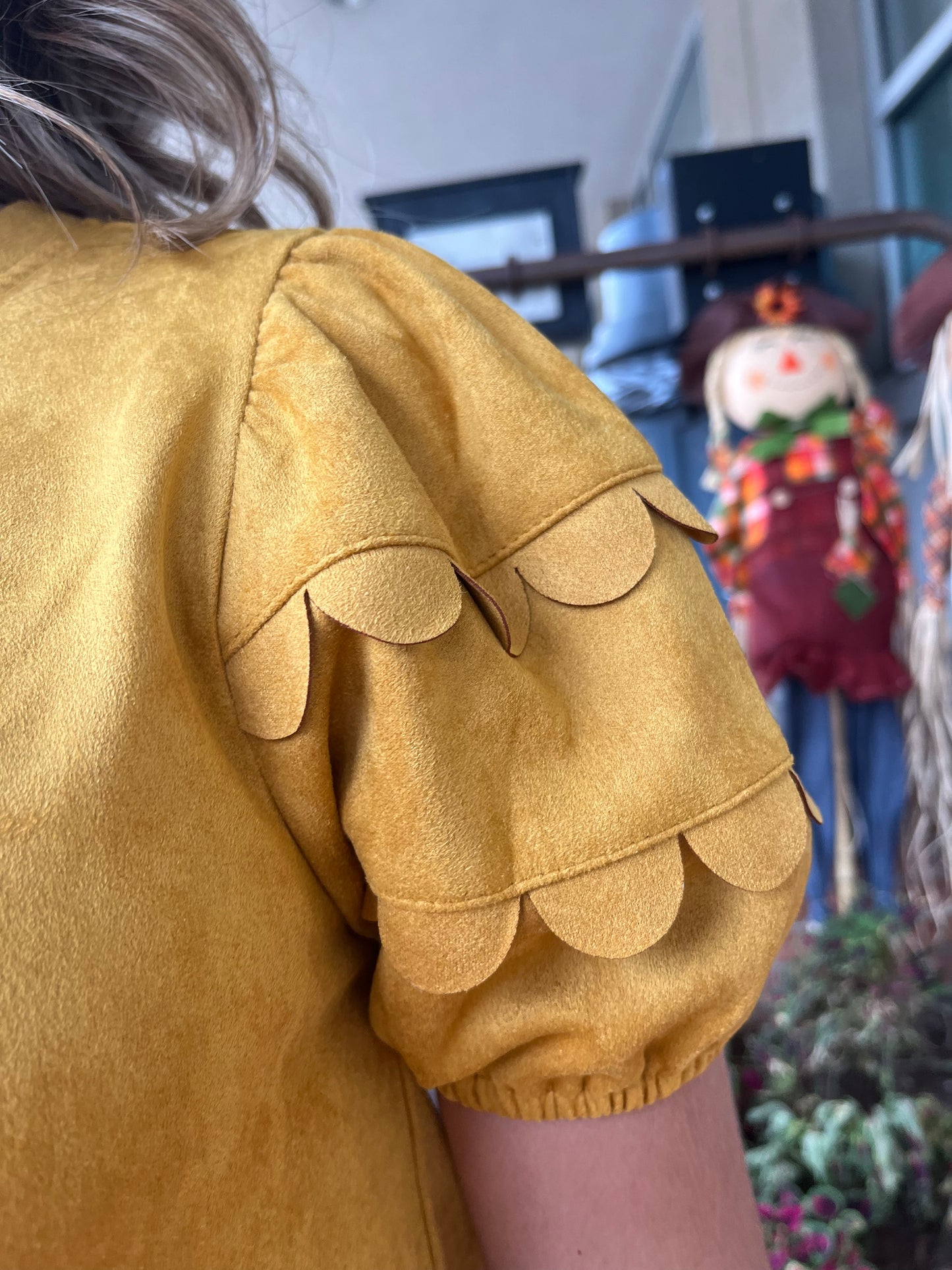 Add the Mustard Scallop Top