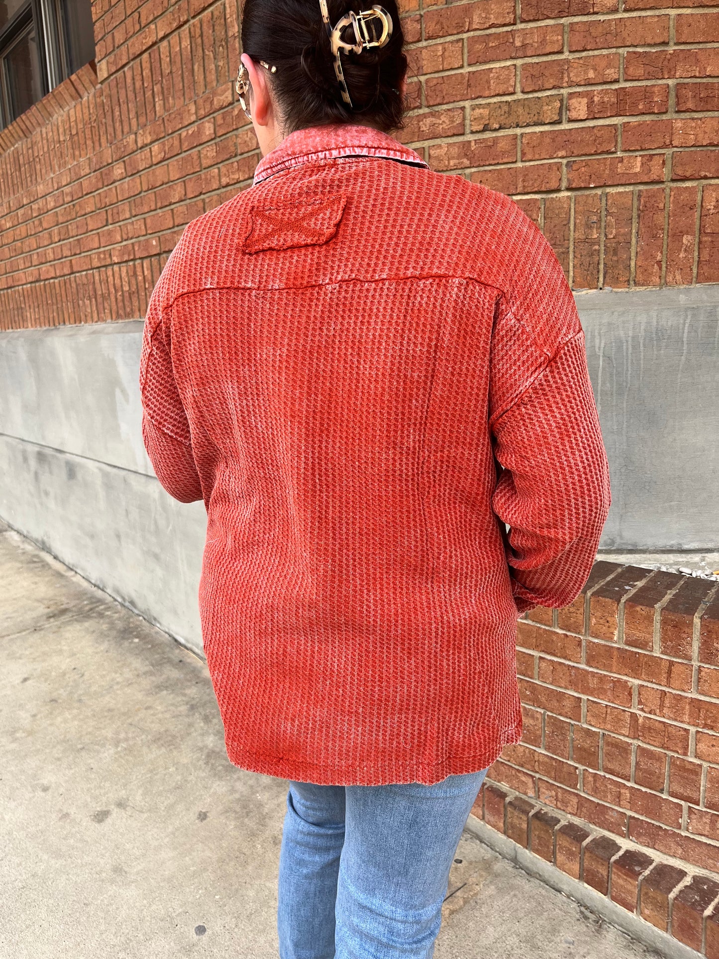 The Washed & Worn Thermal Shacket