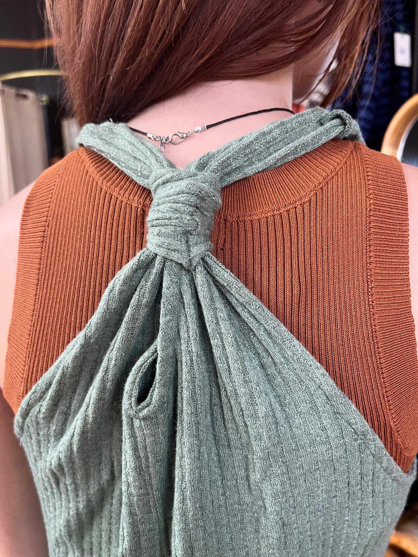 Turn The Page Sage Jumpsuit