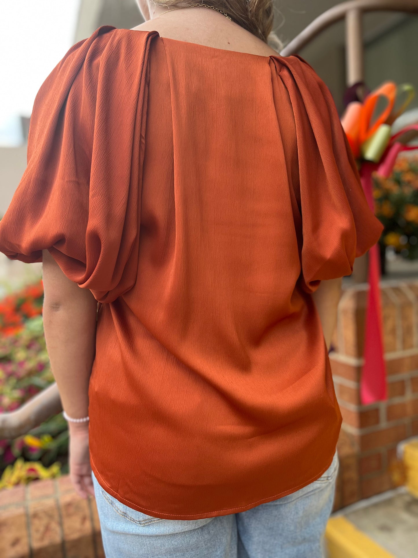 Cowboy Copper Satin Top