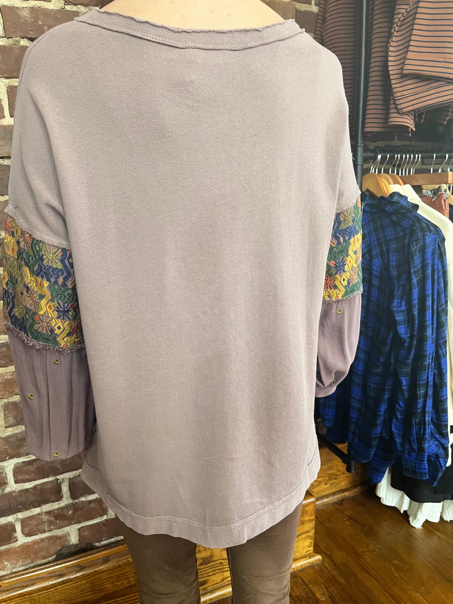 The Colors of Fall Embroidered Top