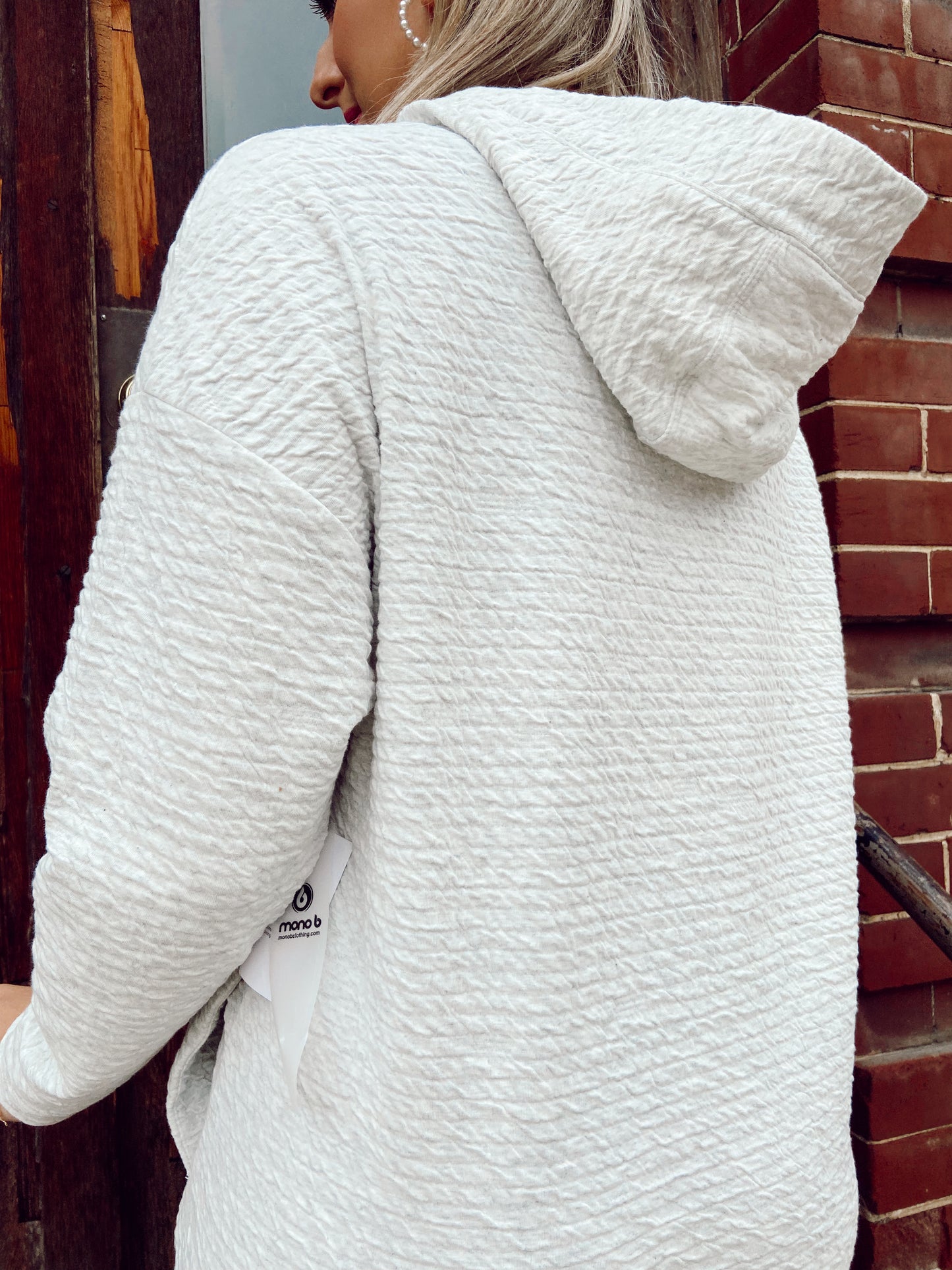 Hike To The Top Textured Hoodie