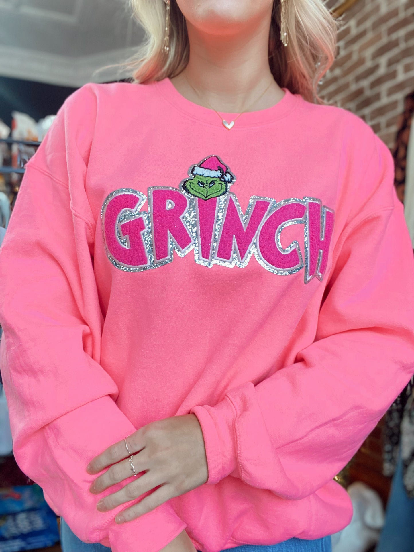 You’re a mean one pink sweatshirt
