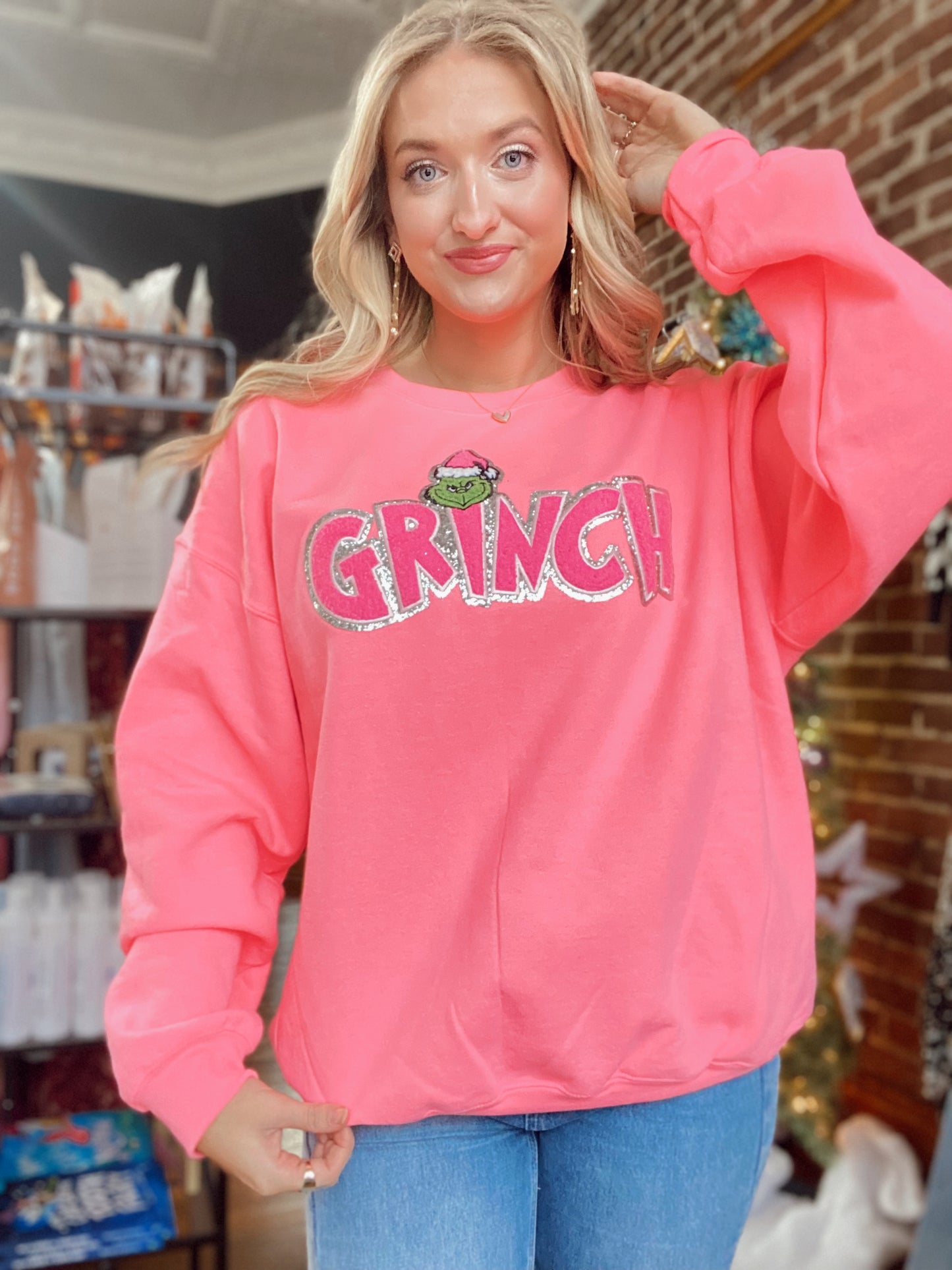 You’re a mean one pink sweatshirt
