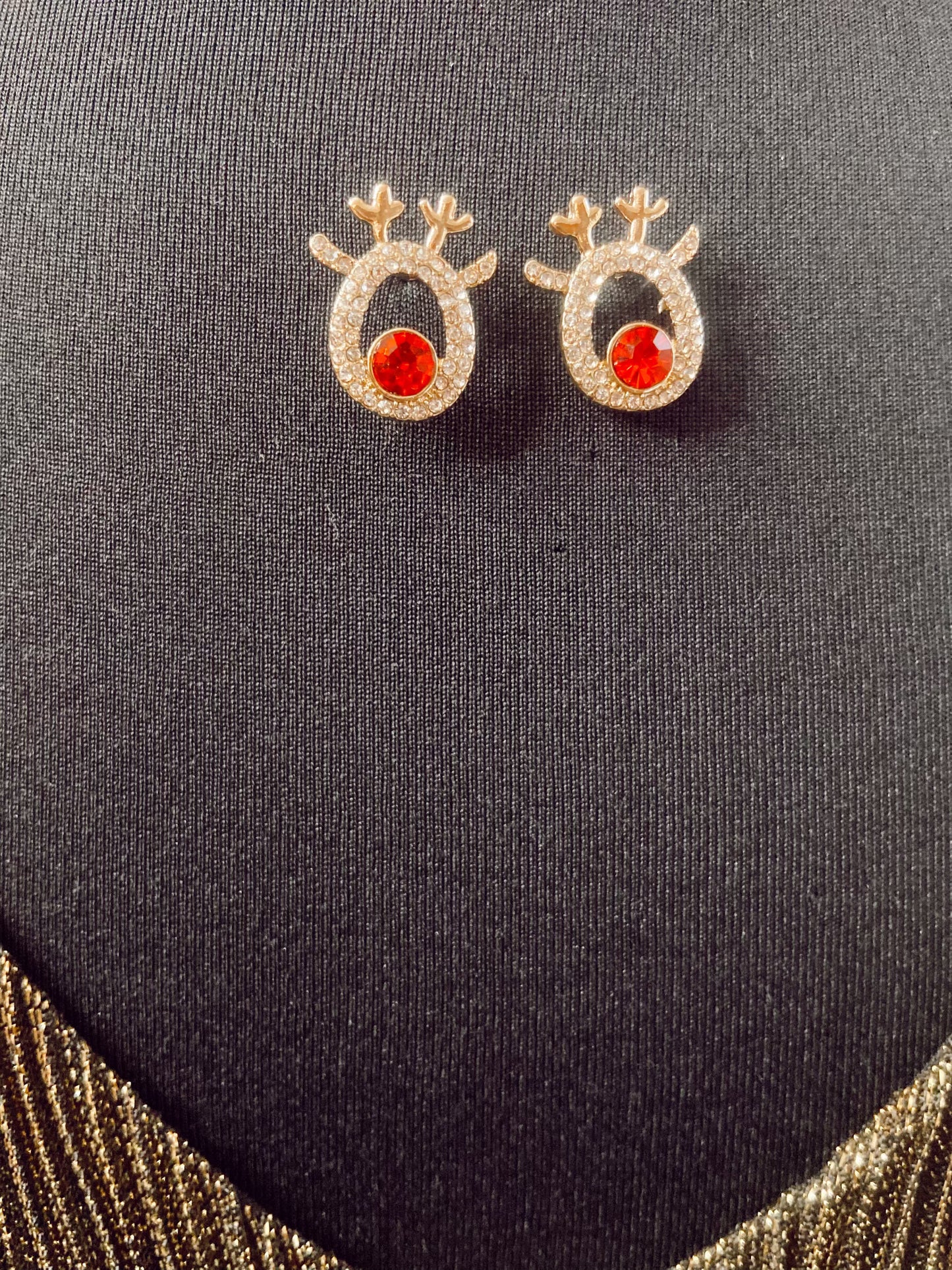 Glitzy Rudolph Studs