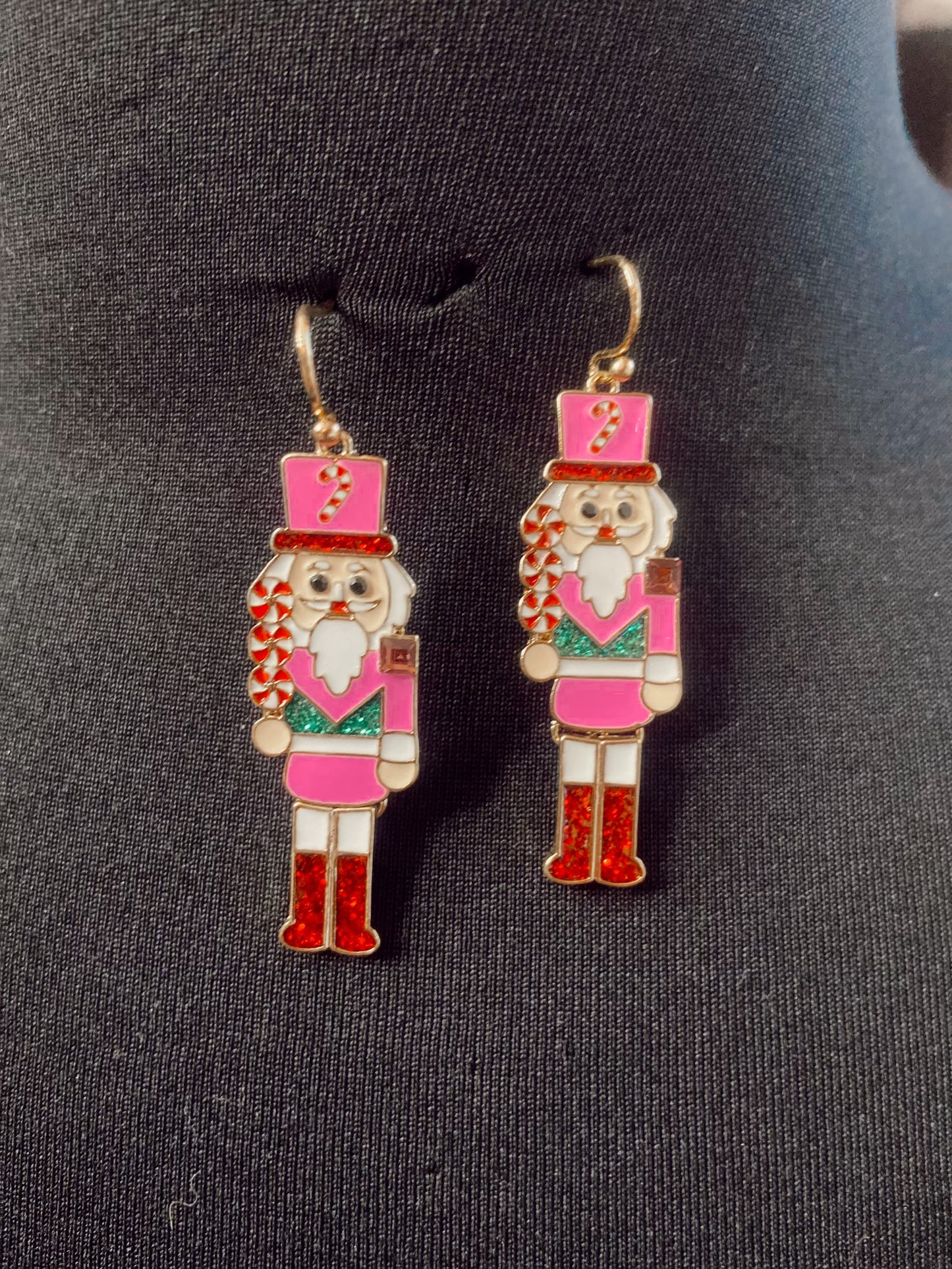 Pink Nutcracker Earrings