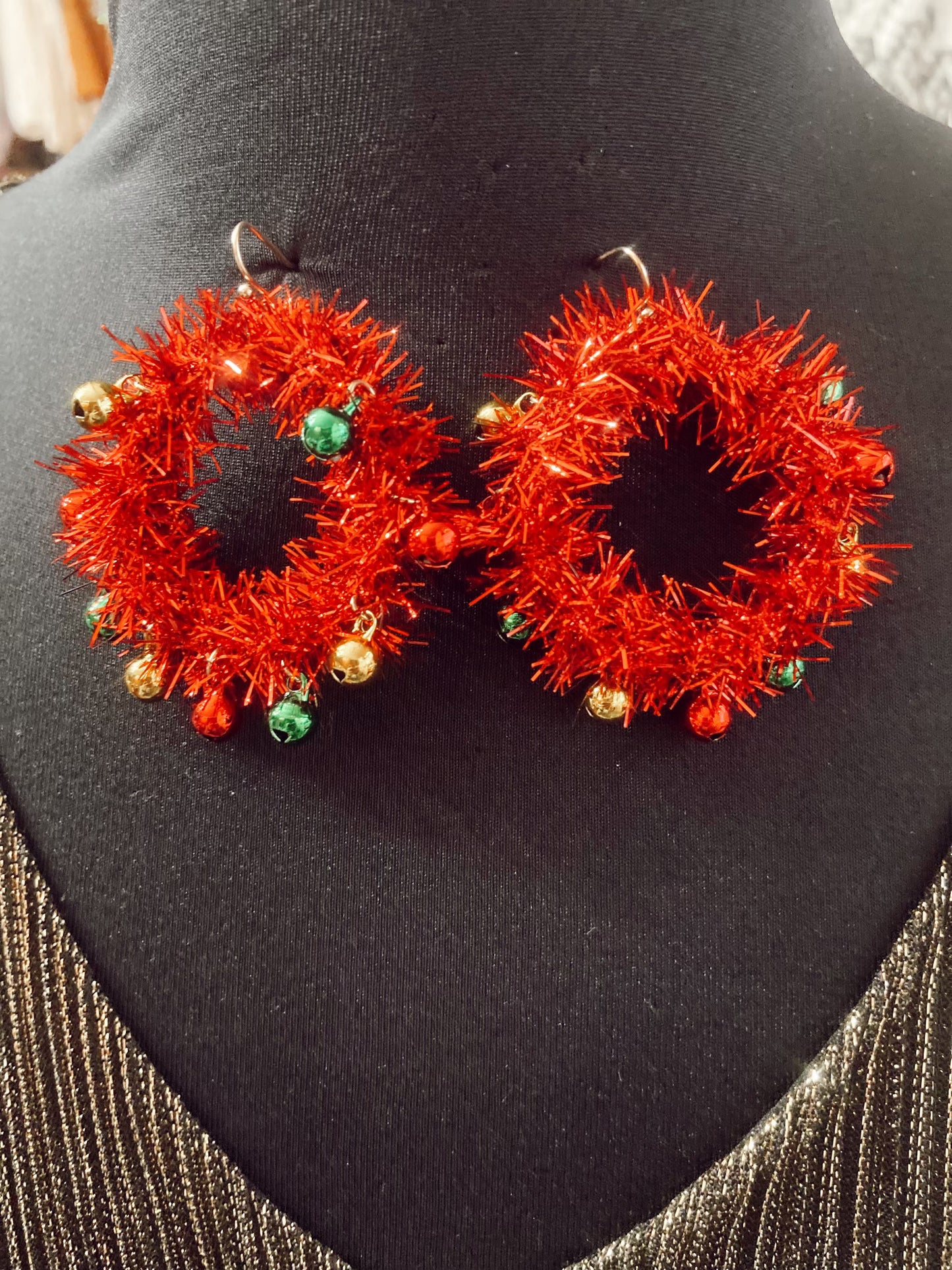 Red Wreath Earrings