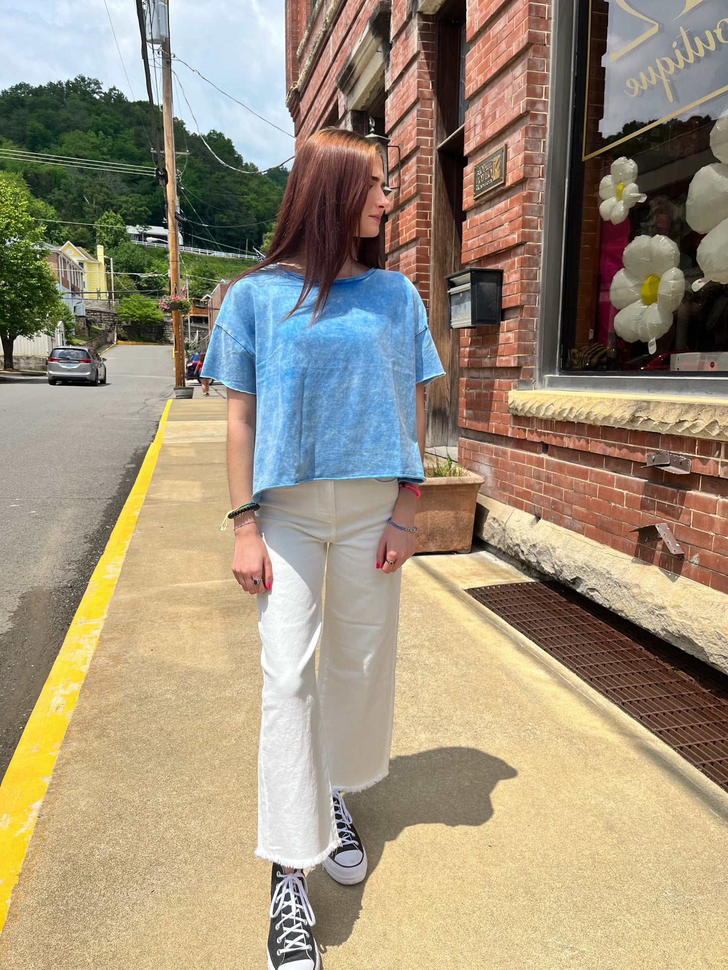 The Reputation Acid Wash Crop Tee