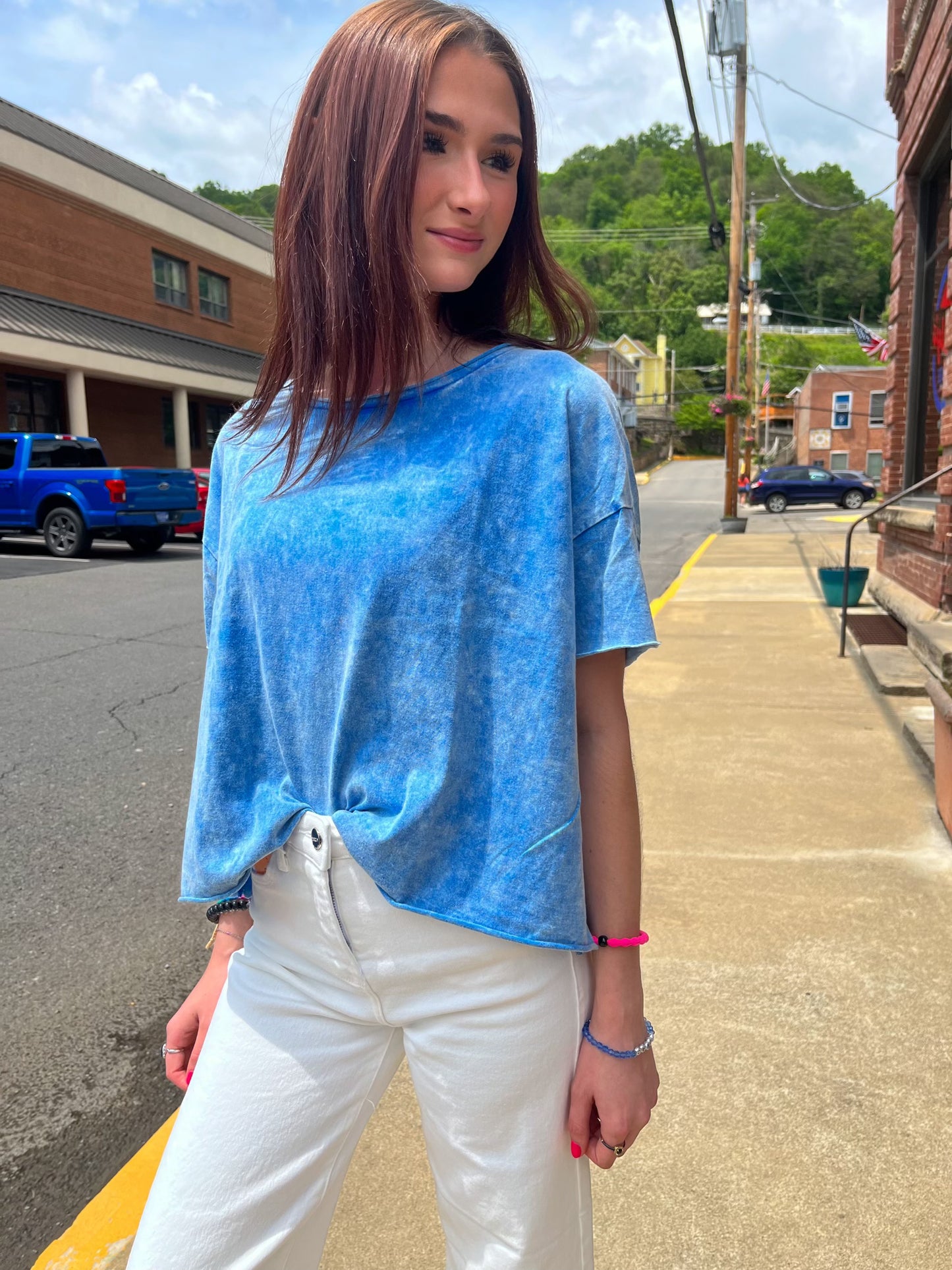 The Reputation Acid Wash Crop Tee
