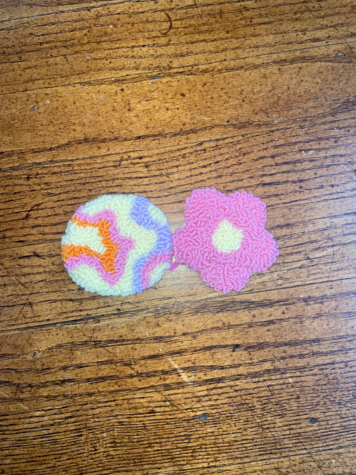 Punch Needle Car Coasters Set