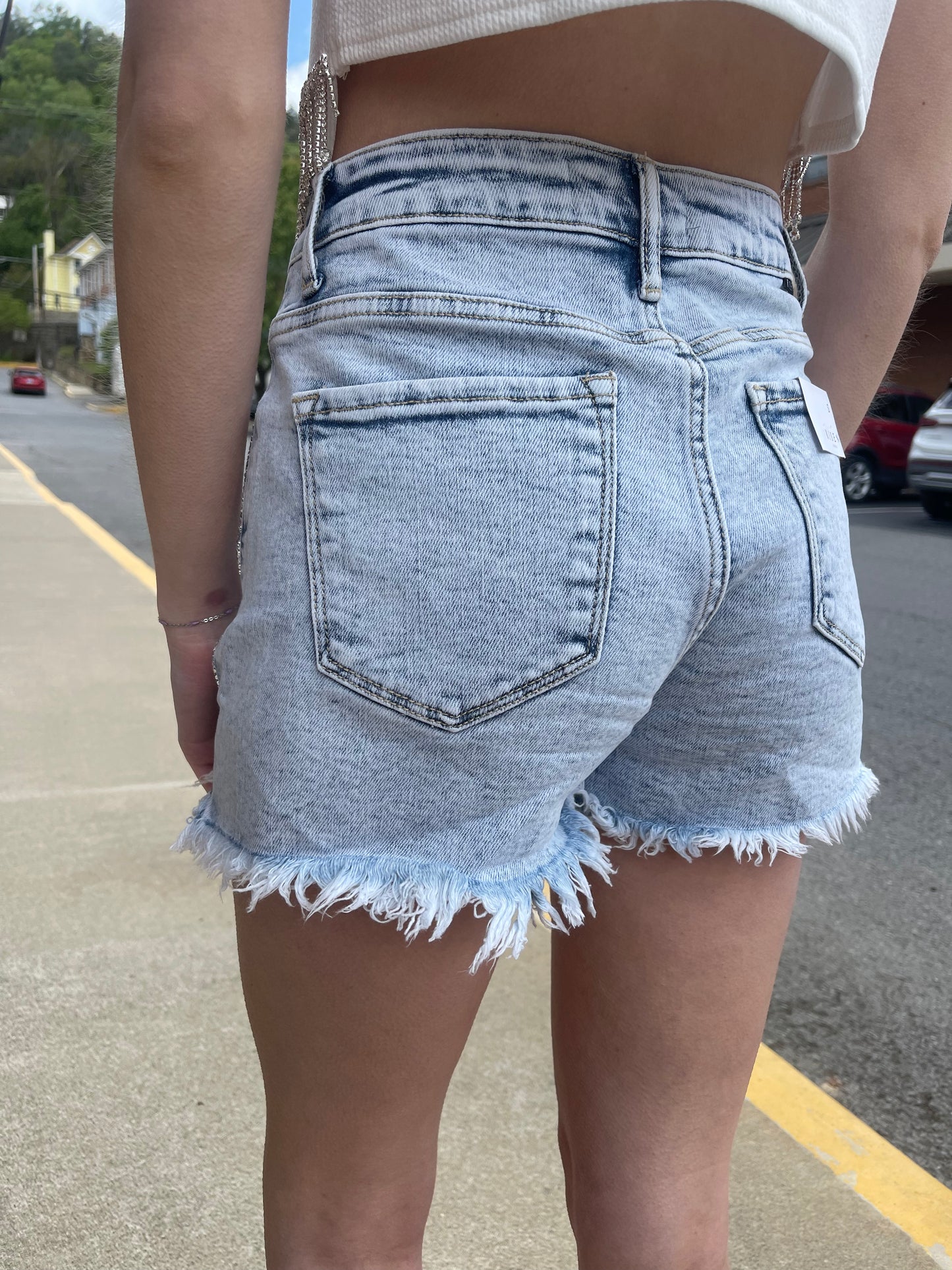 The Bejeweled Denim Shorts
