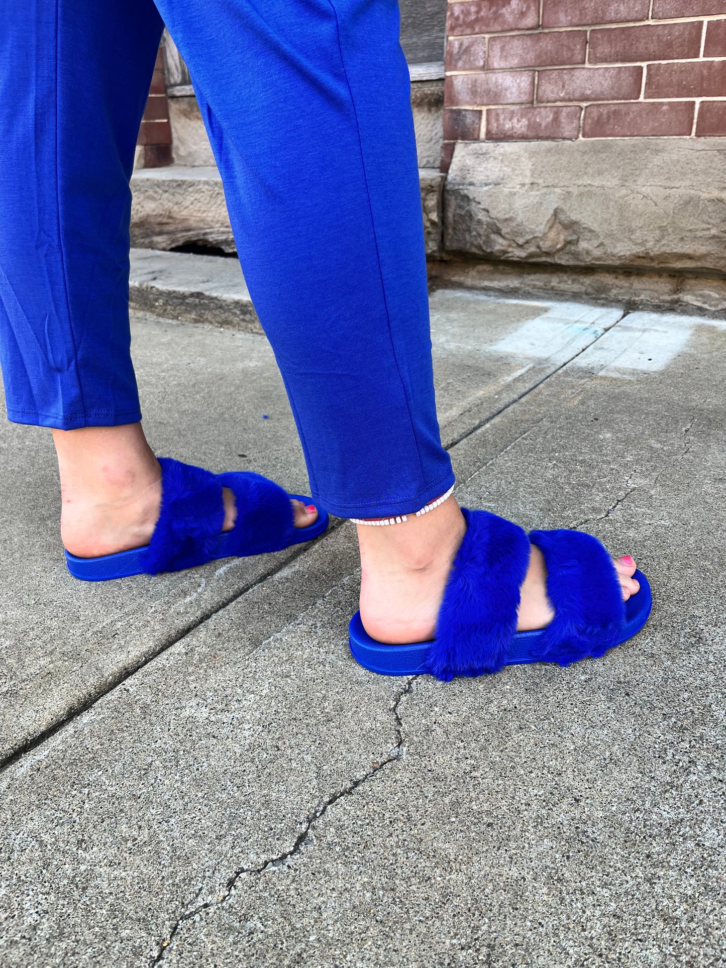 Cougar Crazy Faux Fur Slides
