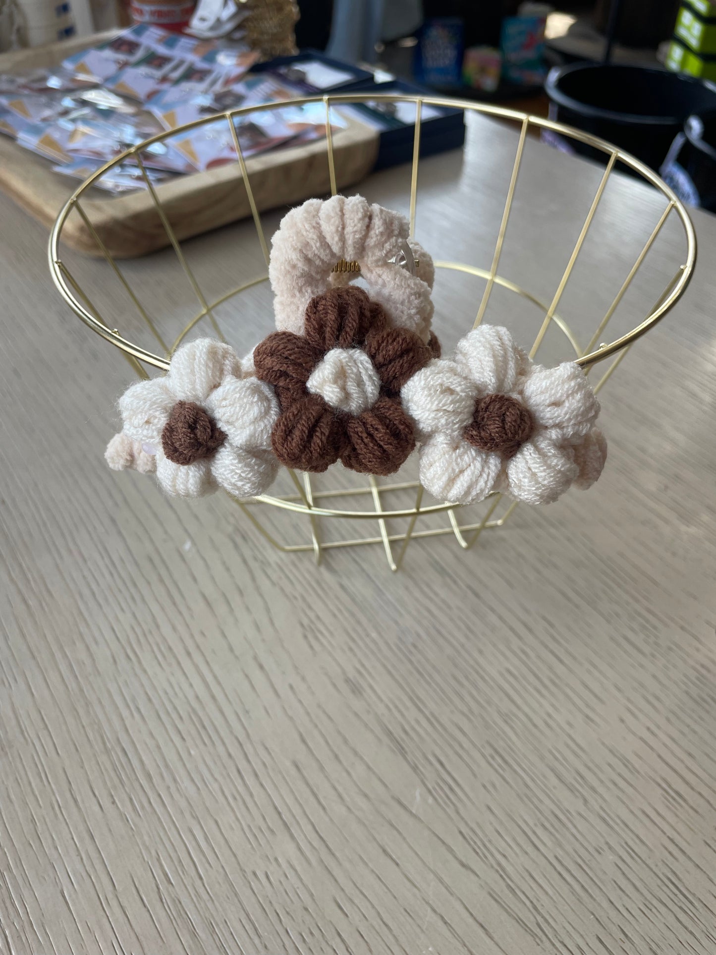 Crochet Floral Hair Clip