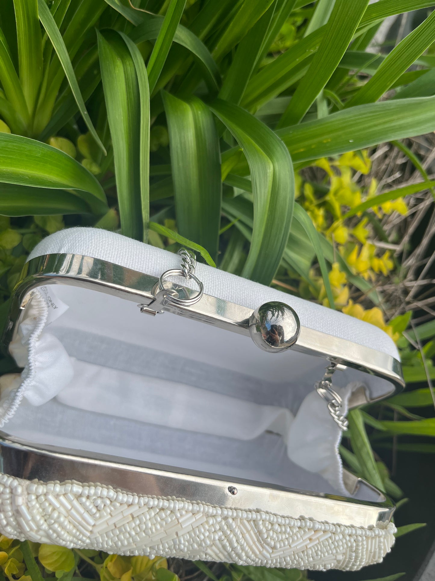 Beaded Bridal Crossbody Clutch