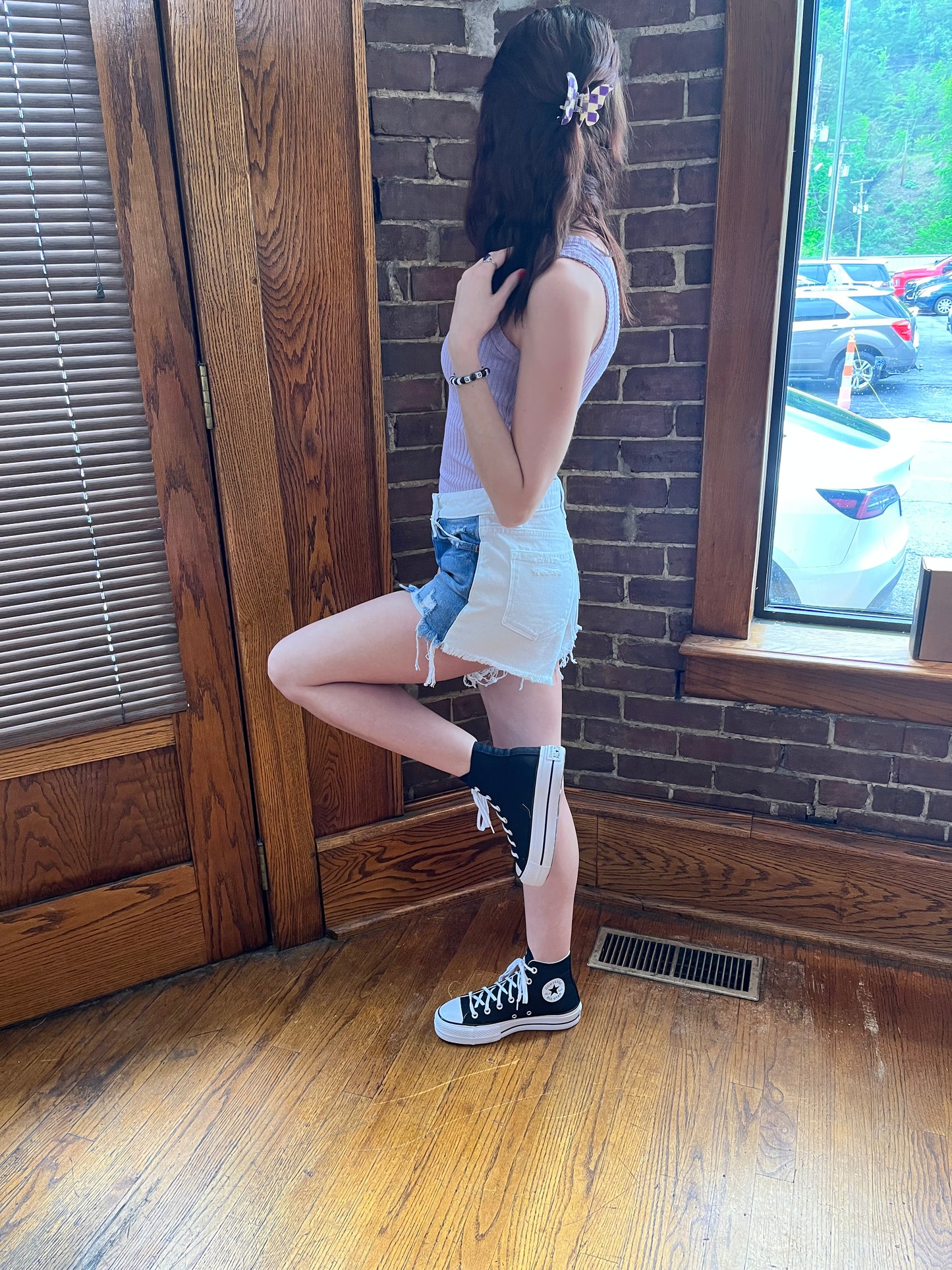 Two-Faced Denim Shorts