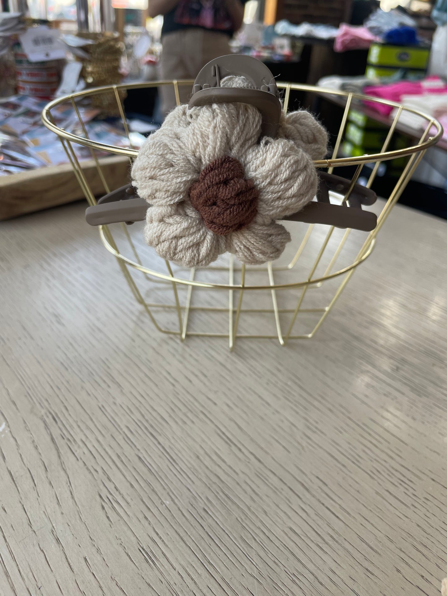 Crochet Floral Hair Clip
