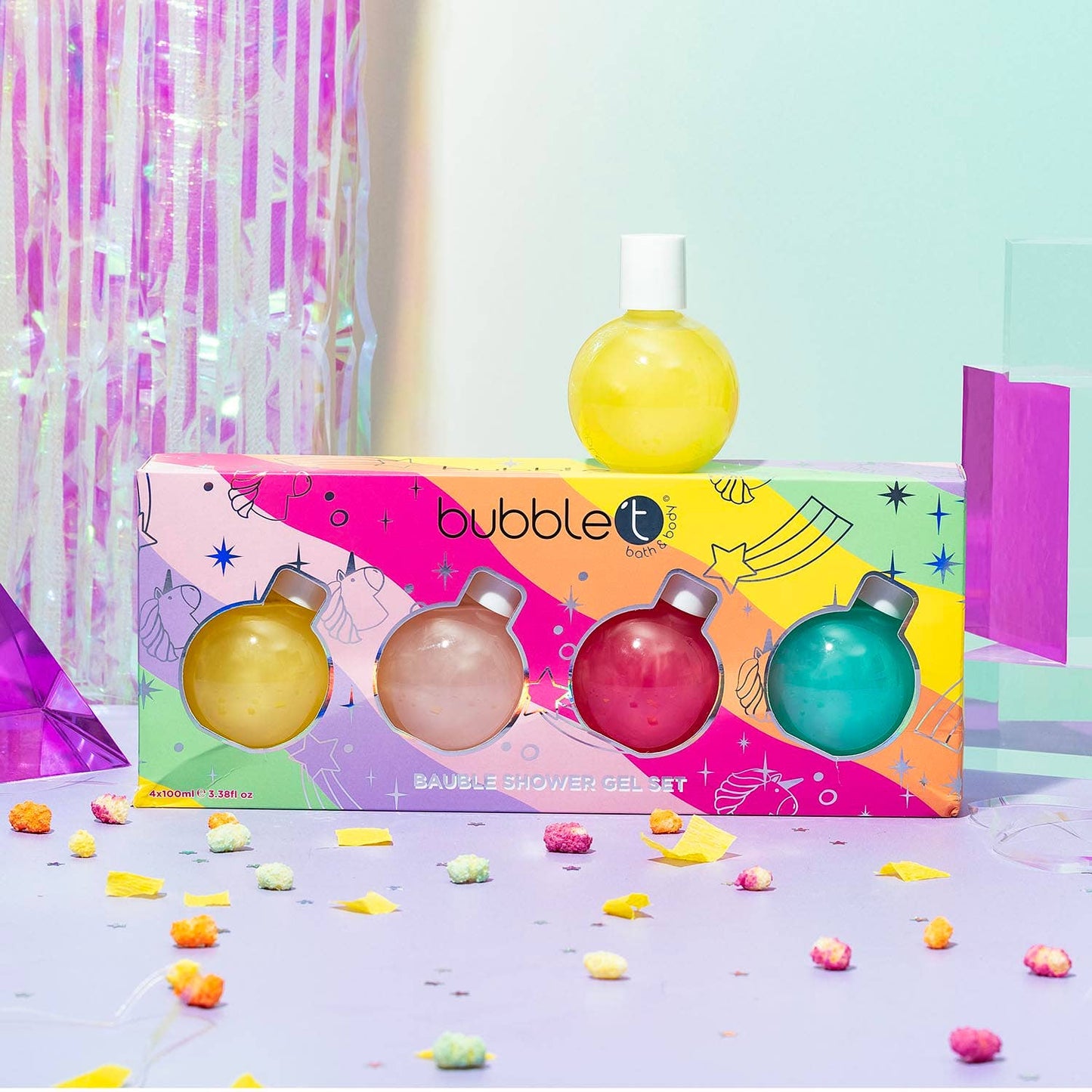 Confetea Rainbow Tea Bubble Bath Gift Set (4 x 100ml)