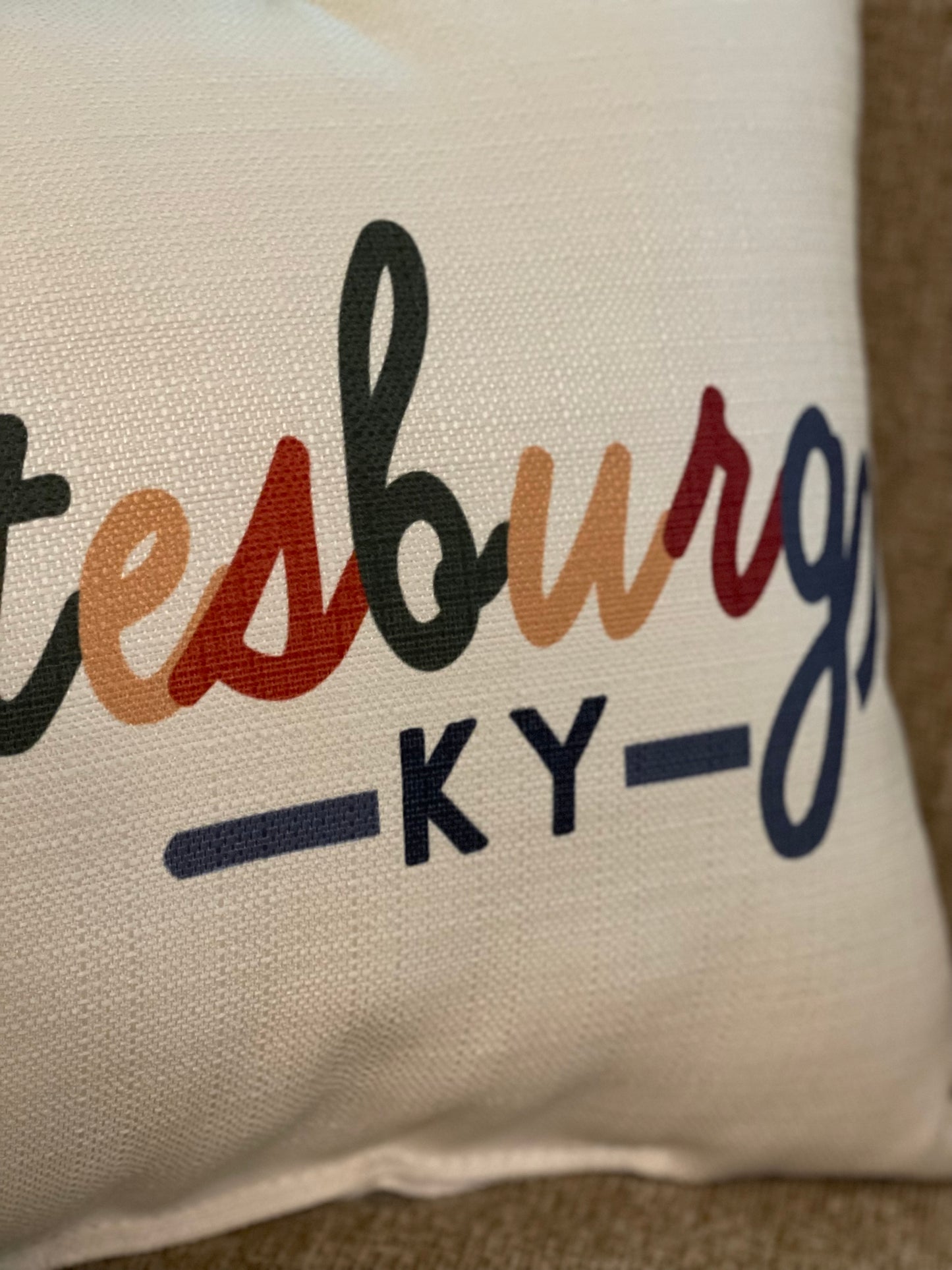 Colorful Whitesburg KY Pillow