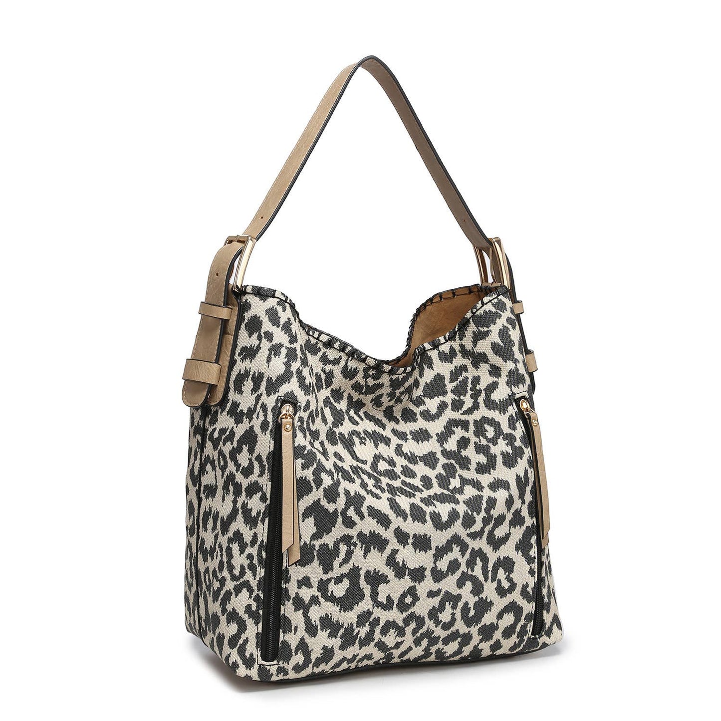 M1816ALP Alexa Leopard 2-in-1 Hobo Bag w/Dual Accessory Compartments