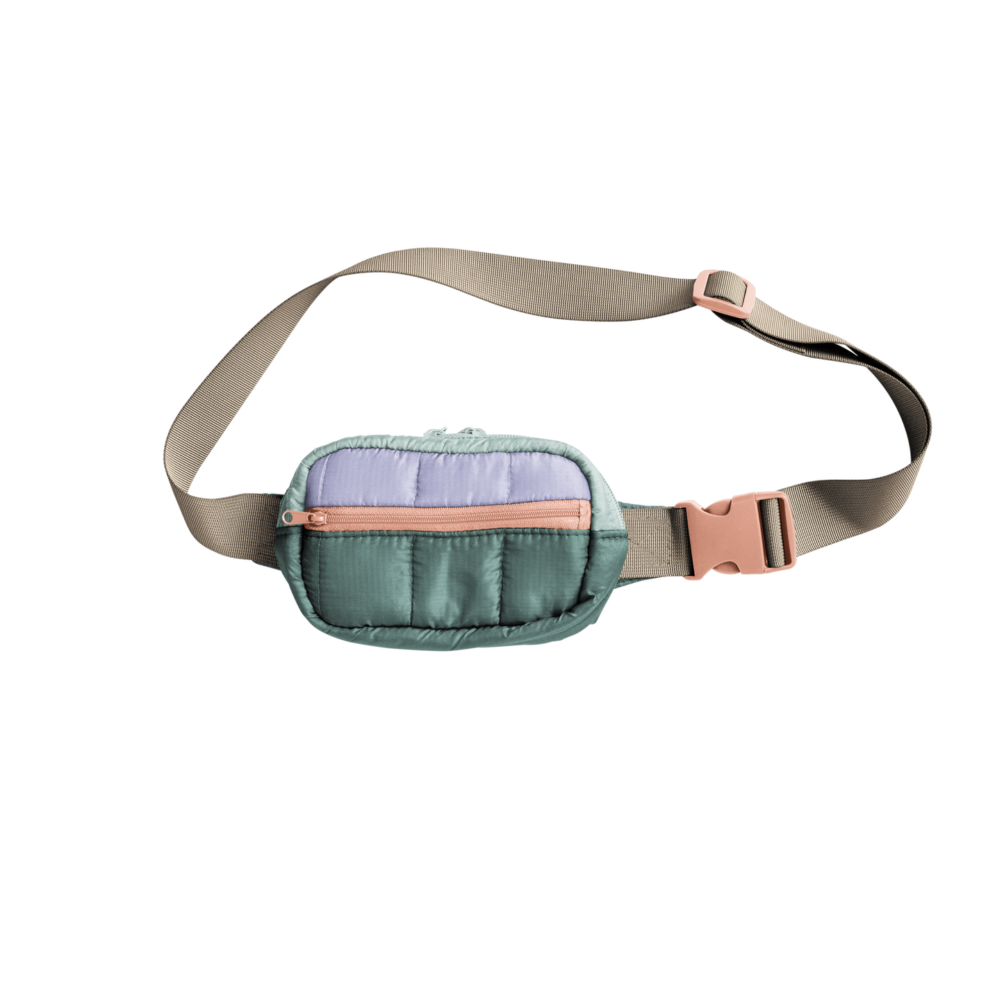 Puffy Dreams Belt Bag-Sage Colorblock