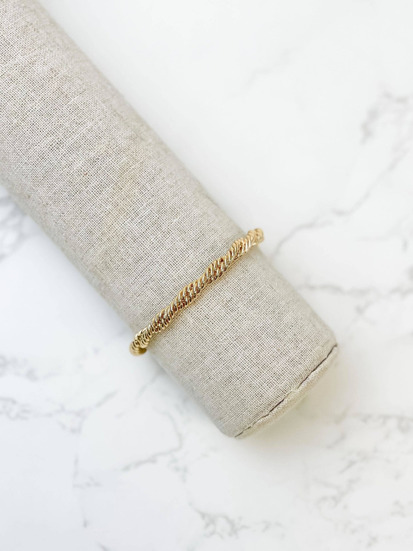 Gold Twist Chain Bracelet