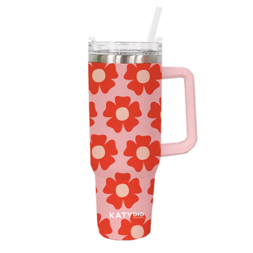 Flower Power 40 Oz Tumbler Cup