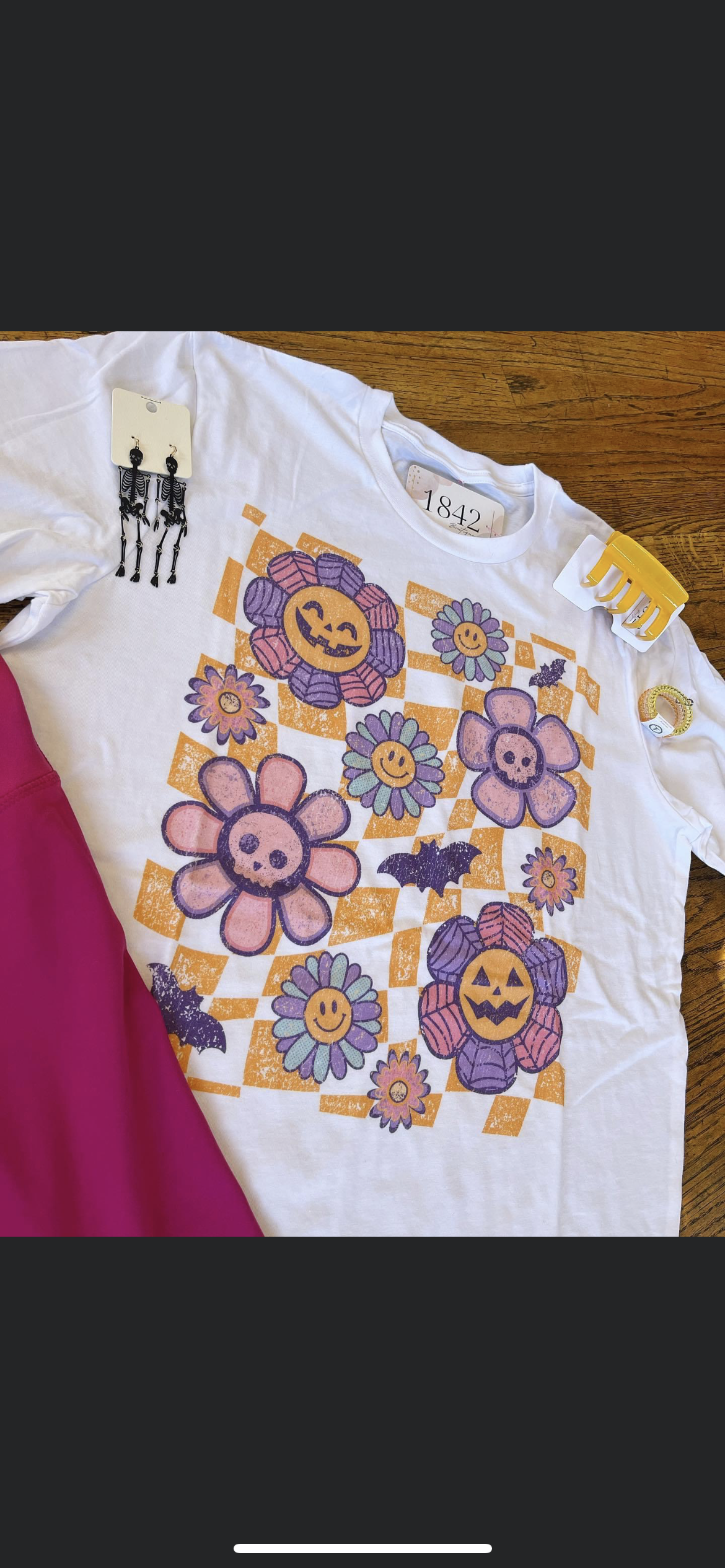 Retro Smiley Pumpkin Tee