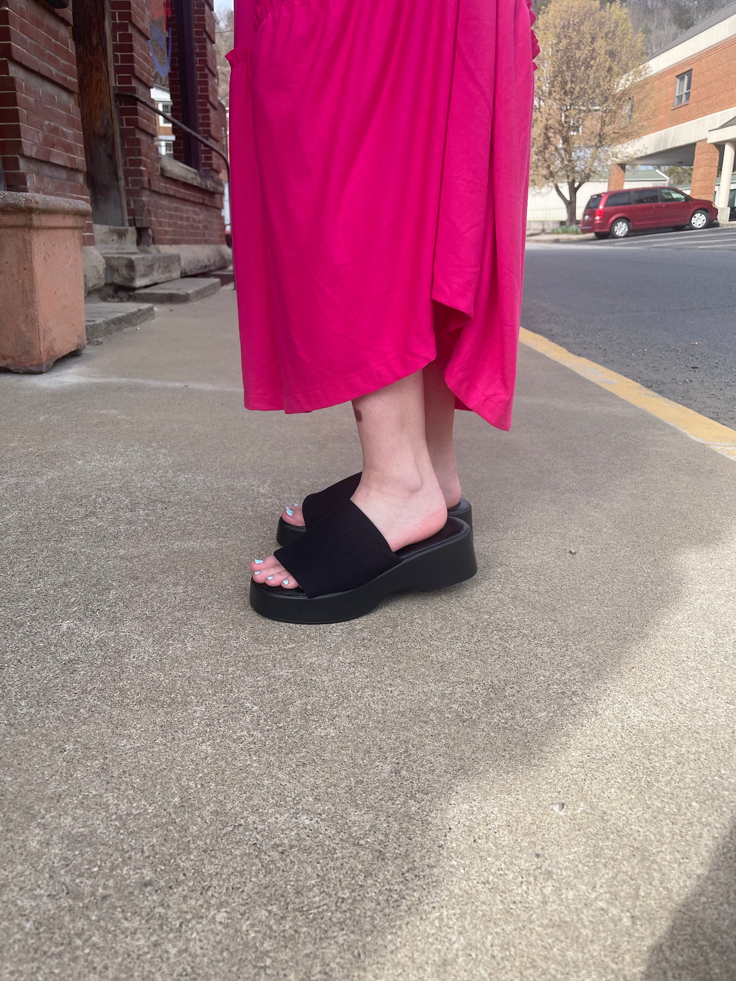 The 90's are Calling Platform Sandal