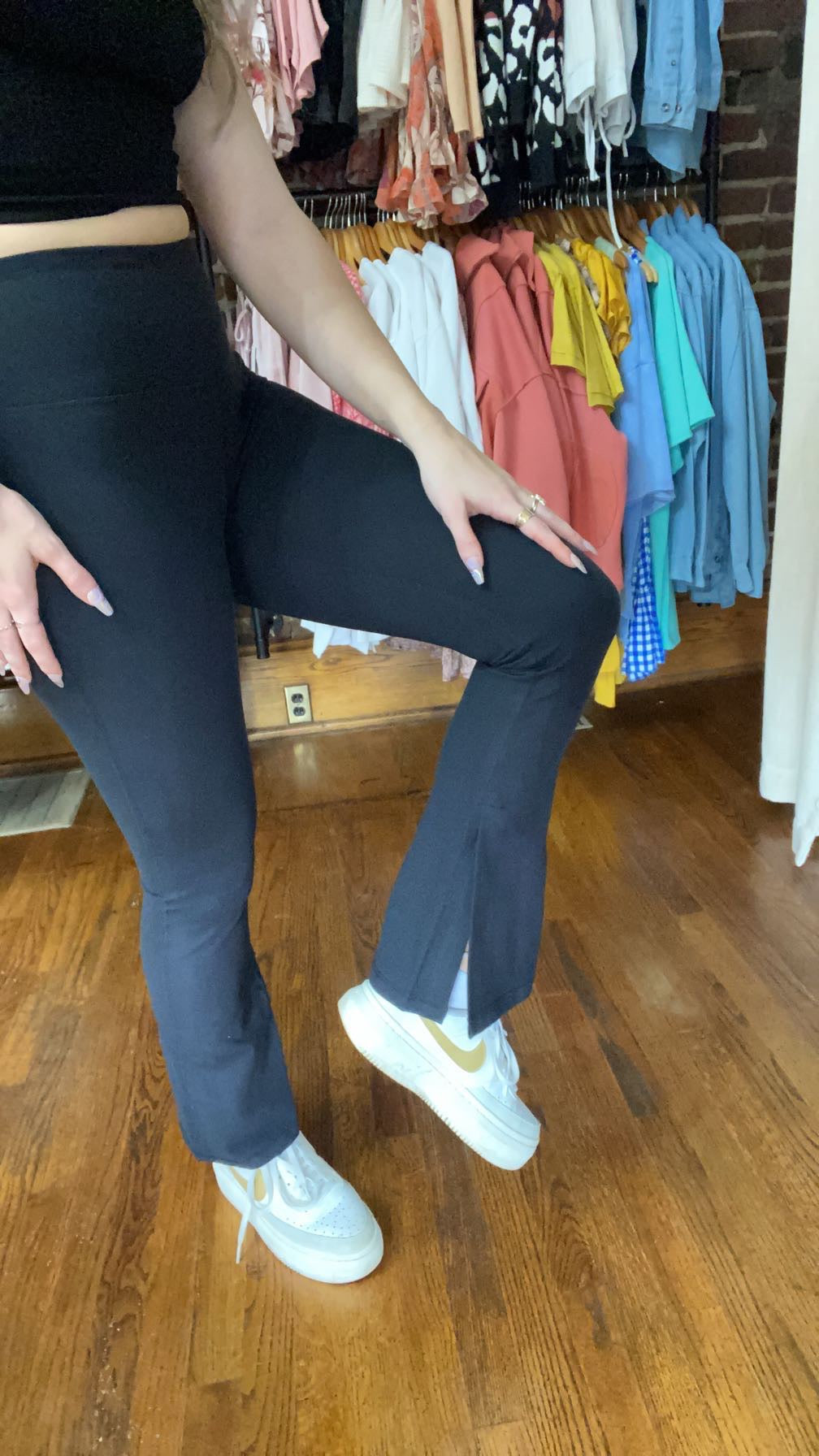 Relaxed Sunday Split Flare Leggings