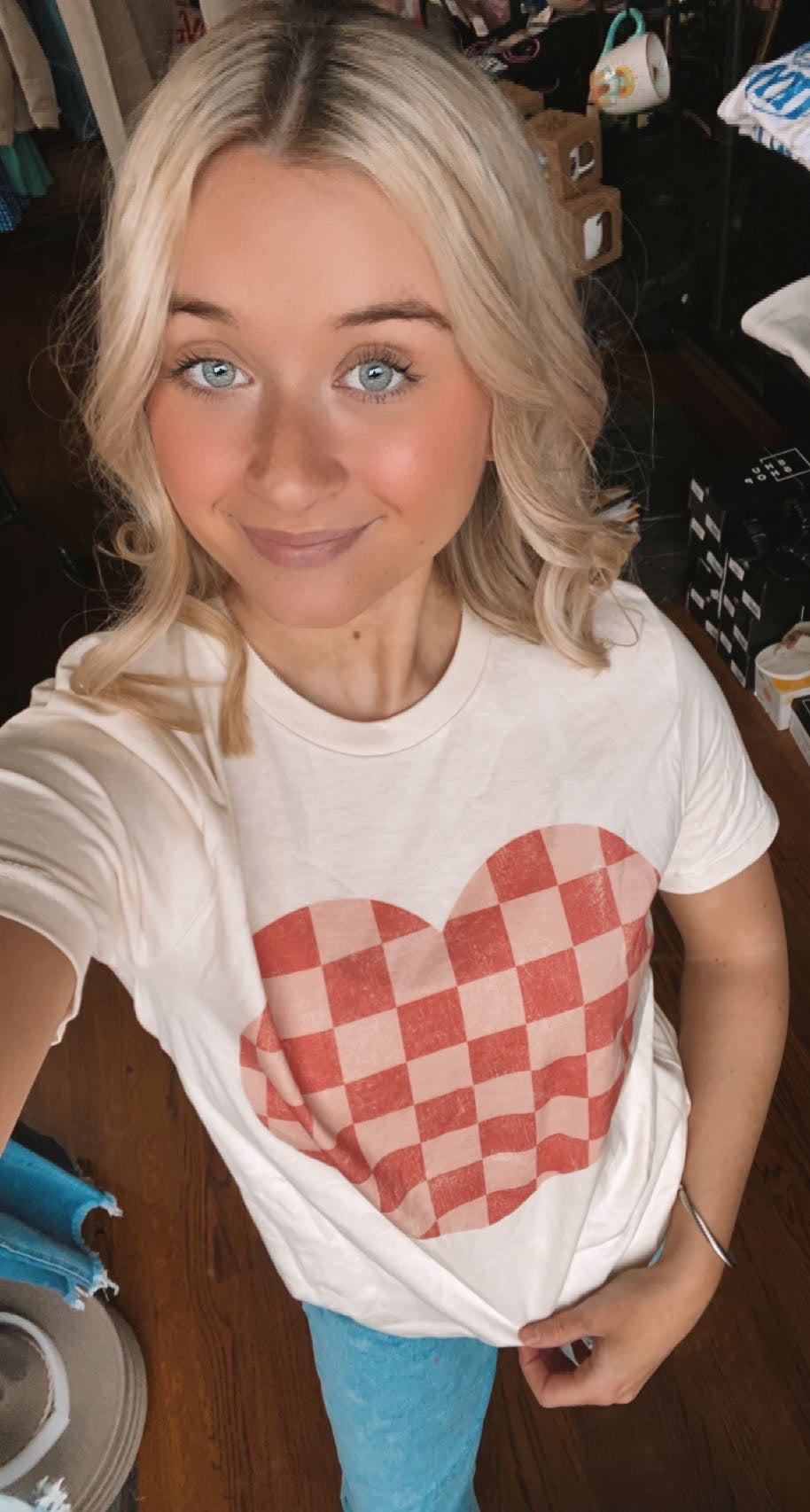 Check out my heart graphic tee