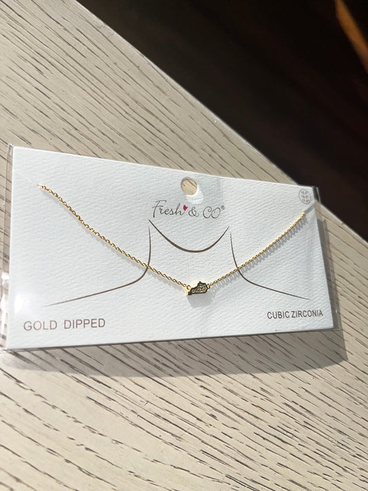 Gold Shimmer Kentucky Necklace