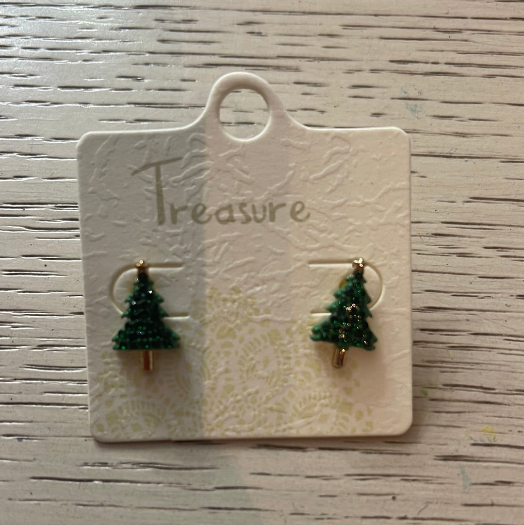 Glitzy Christmas Tree Studs