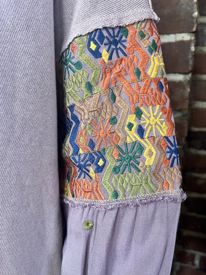 The Colors of Fall Embroidered Top