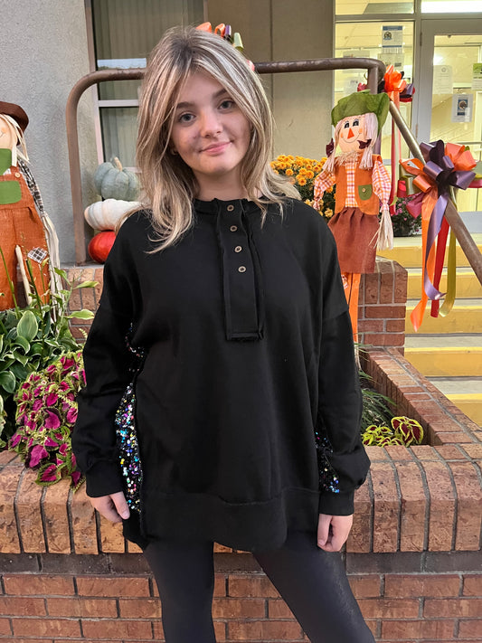 Pour Some Sequins On Me Pullover
