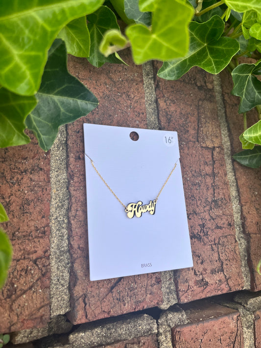 Retro Howdy Necklace