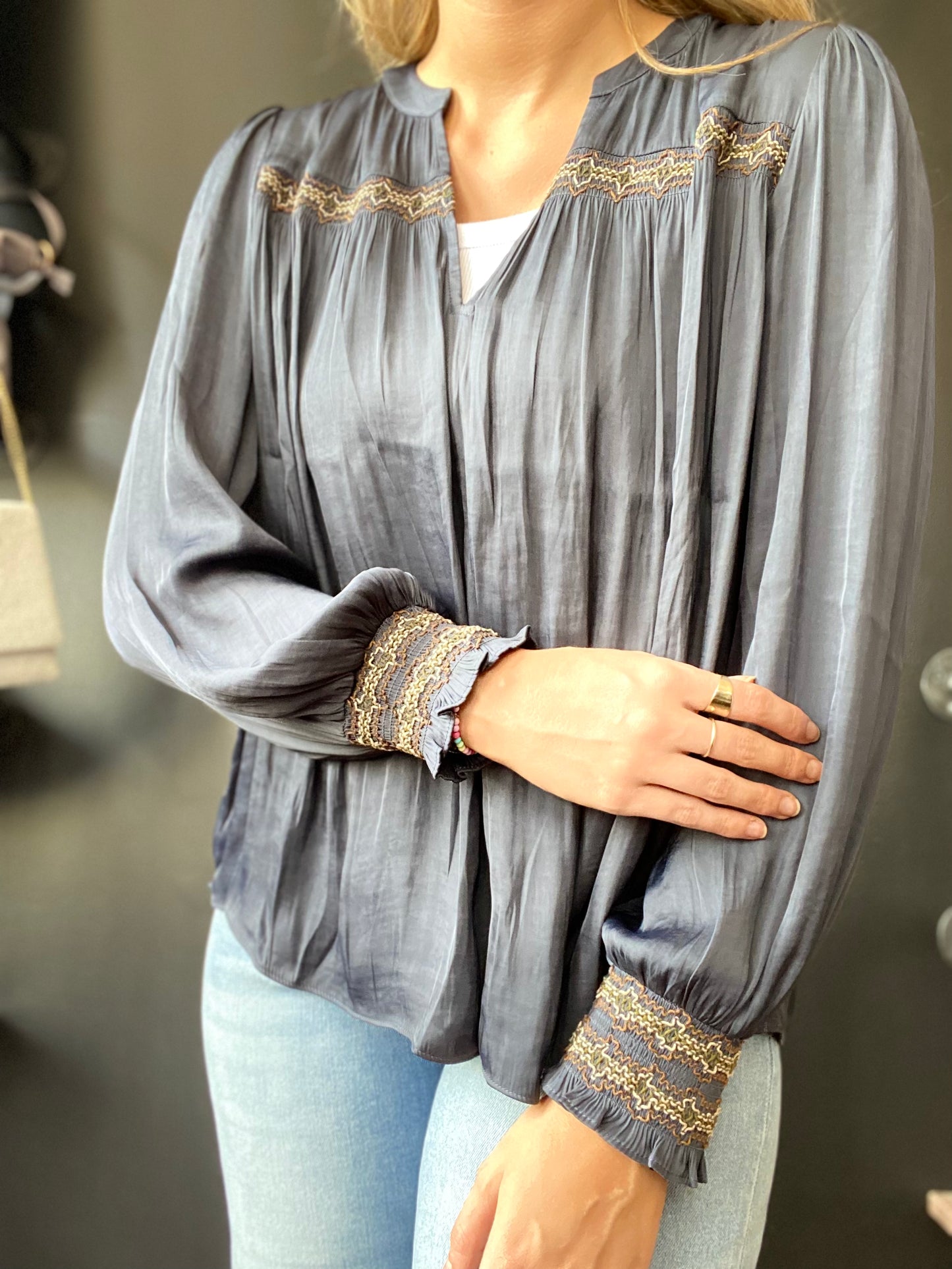 Into The Navy Top