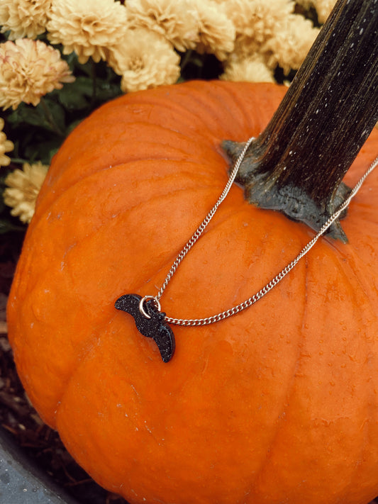 Glitter Bat Necklace
