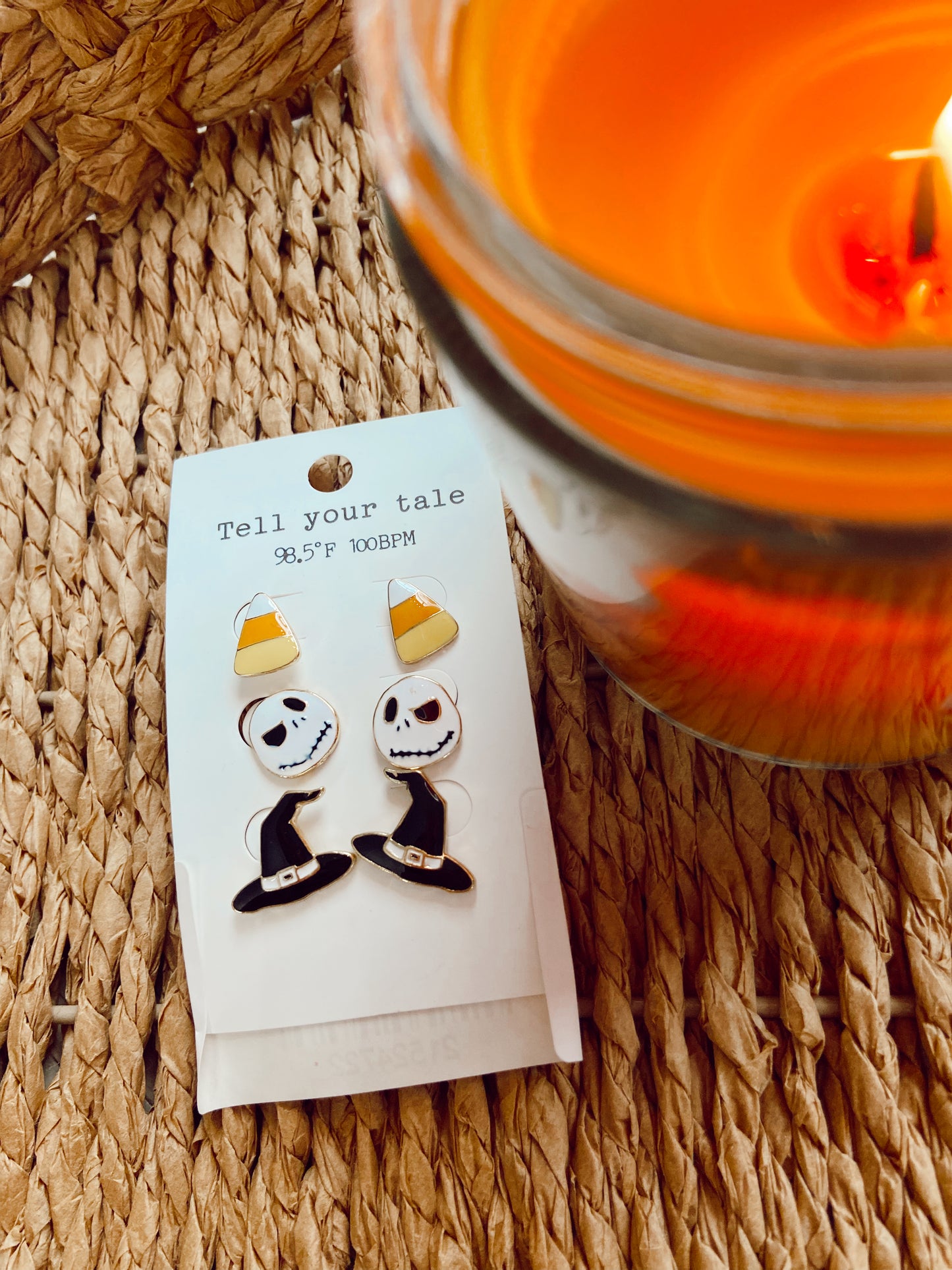 Halloween Earring Trio Metal