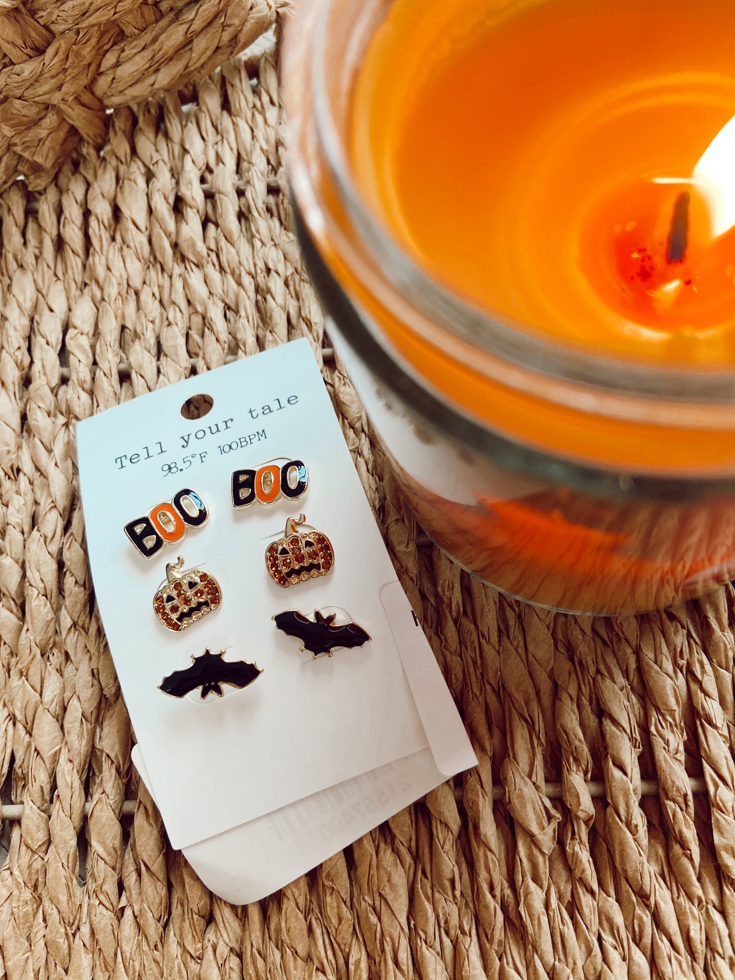 Halloween Earring Trio Metal