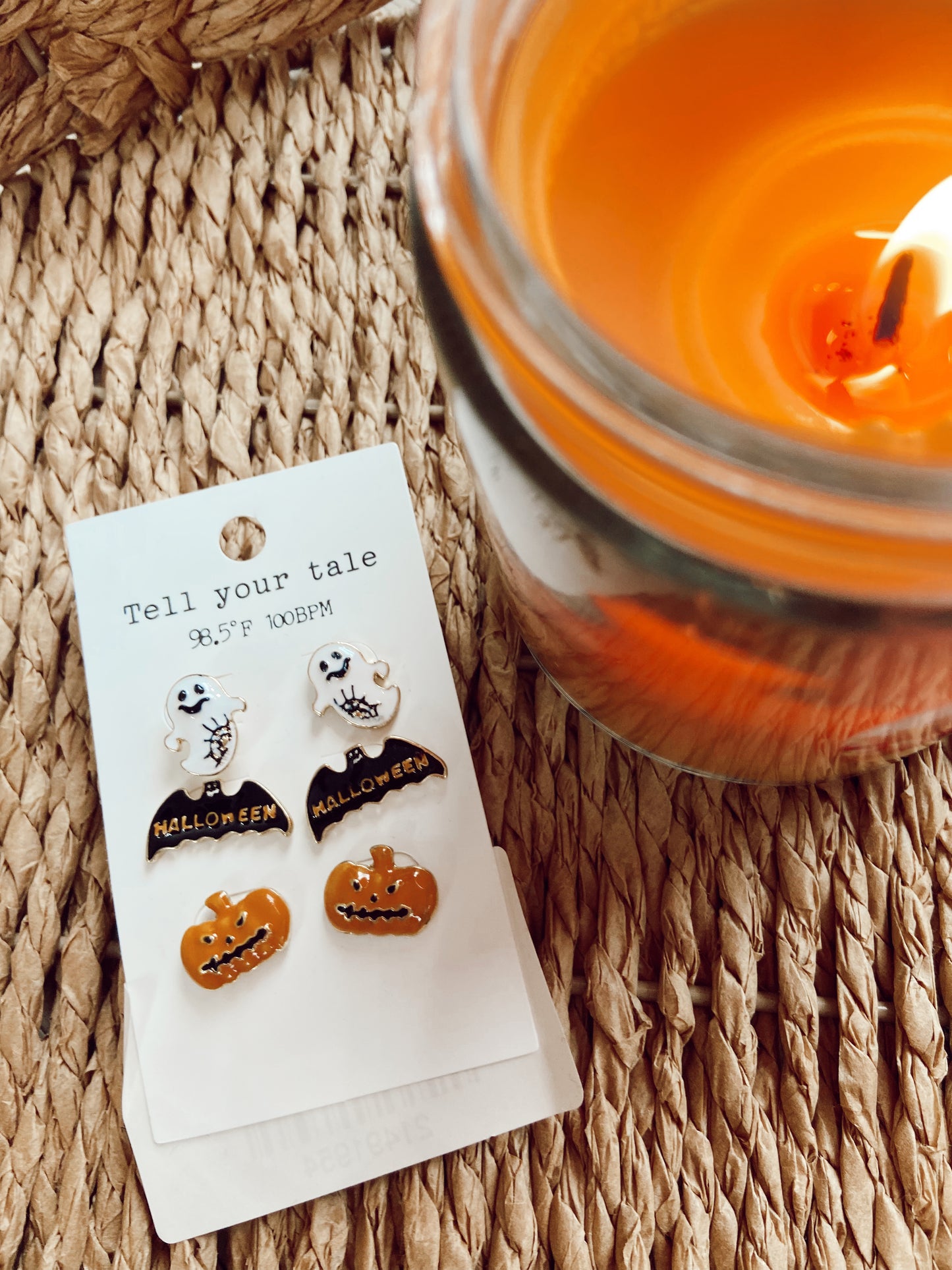 Halloween Earring Trio Metal