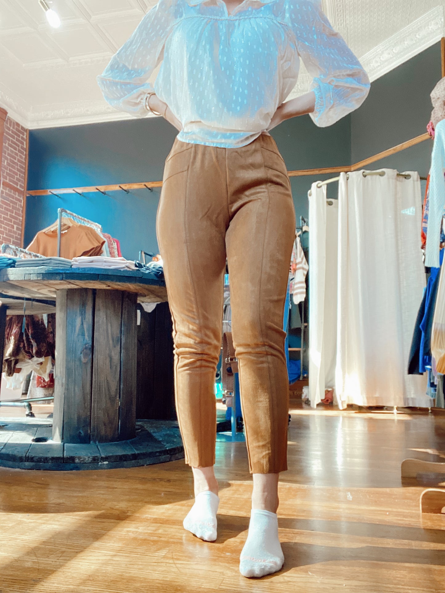 Camel Suede Pants