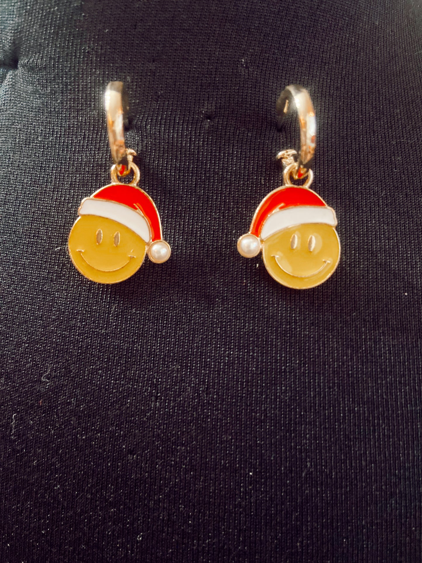 Santa Smiley Earrings