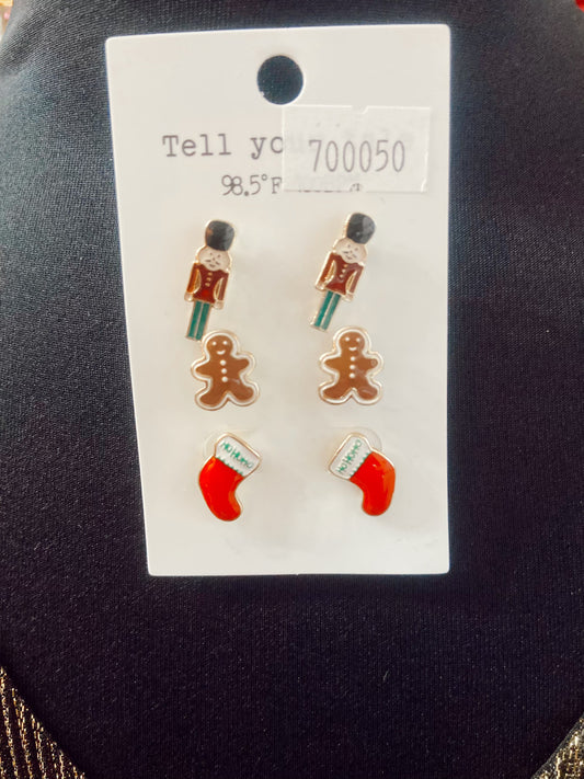 Christmas Earring Trios