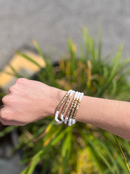 Shell Yeah Bracelet Set-White