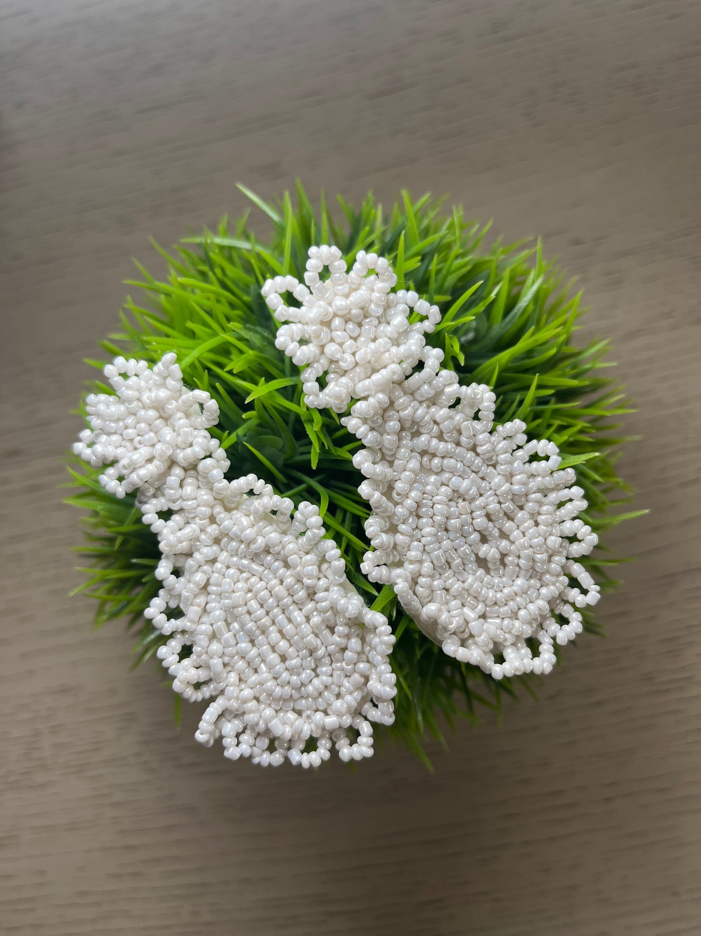 White Seed Bead earrings